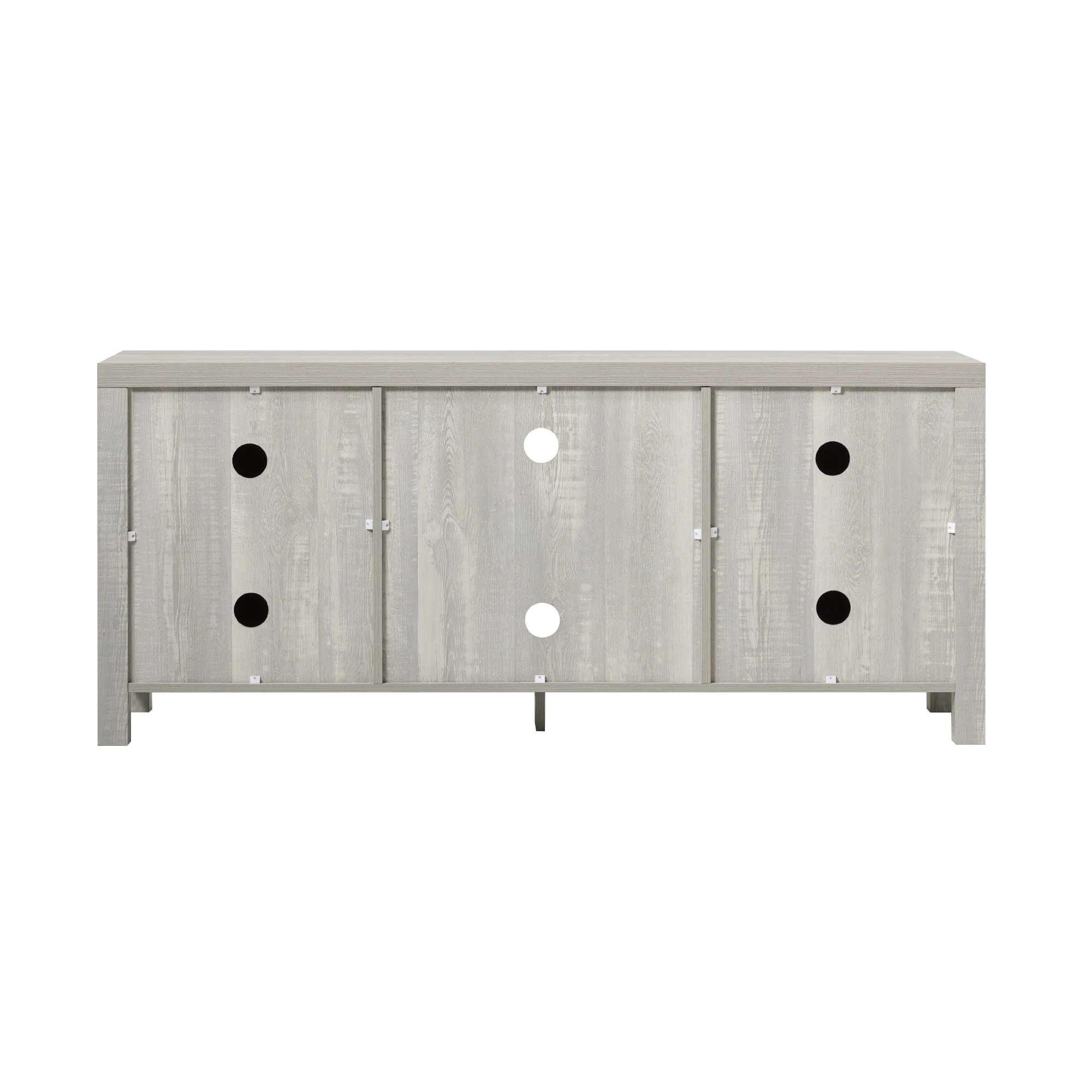 Walker Edison Modern Farmhouse Barn Door TV Stand for TVs up to 65", Grey Wash - Image 96
