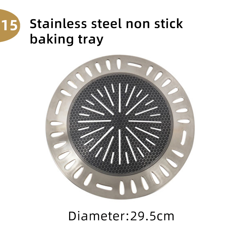 Wholesale Korean Commercial Restaurant Barbecue Accessories Grill Plate Stainless Steel Pan