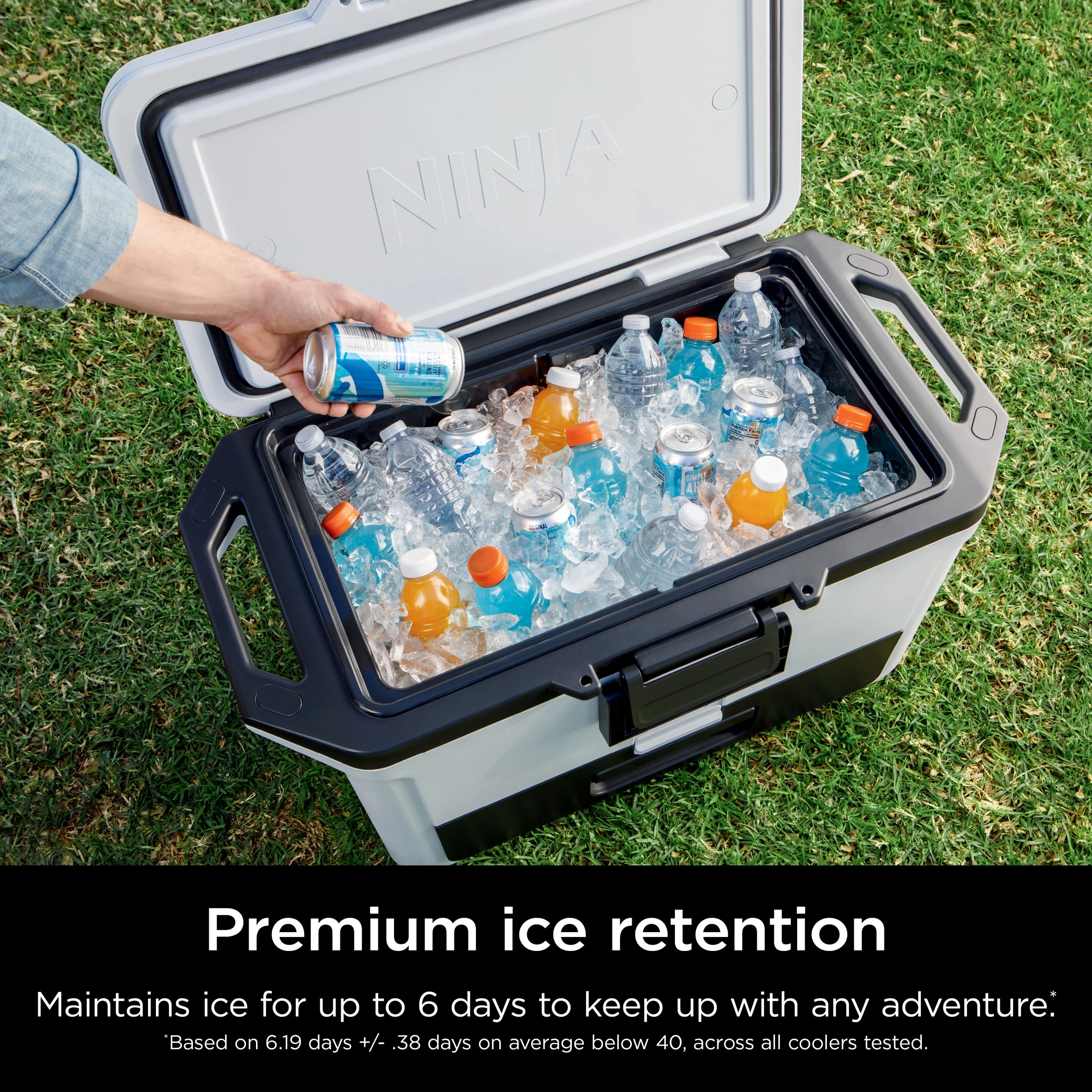 Ninja FrostVault 50qt Hard Cooler with Dry Zone, Gray, FB151GY - Image 16