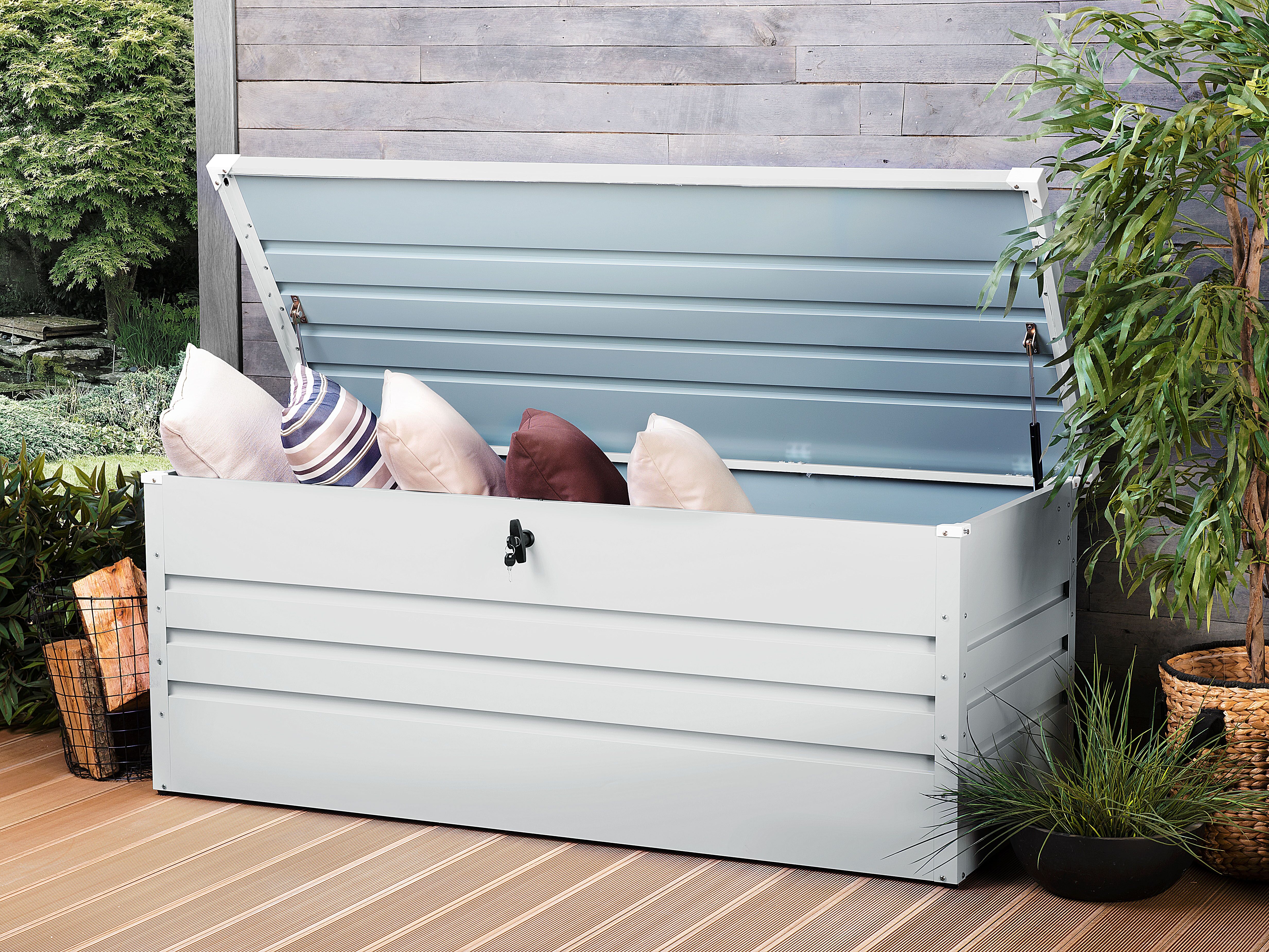 Storage Box CEBROSA 165 cm 70 cm Light Grey
