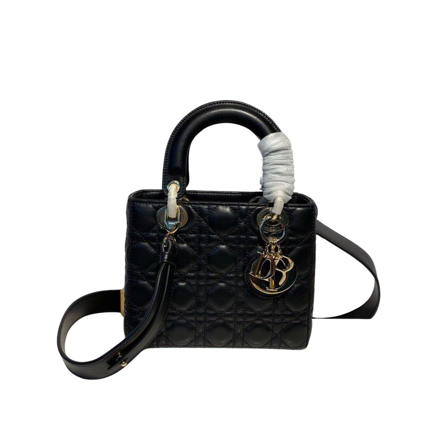 Christian Dior Small Lady Dior Bag Black For Women 8in/20cm1:1High-quality replica