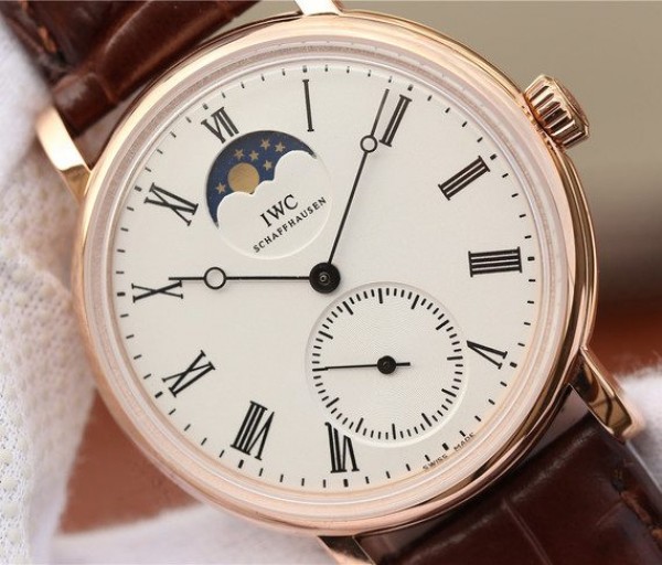 Replica IWC Vintage IW544803 White Dial RG Brown Leather Strap - Top club
