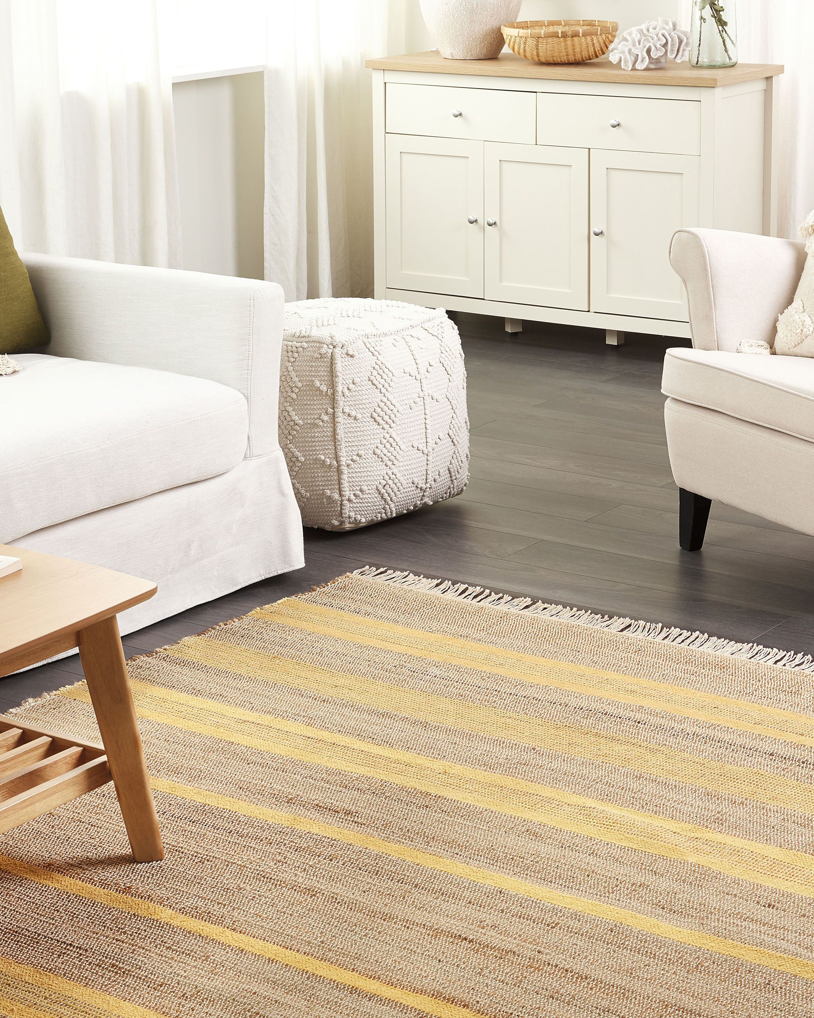 Rug TALPUR Yellow 160 x 230 cm Jute