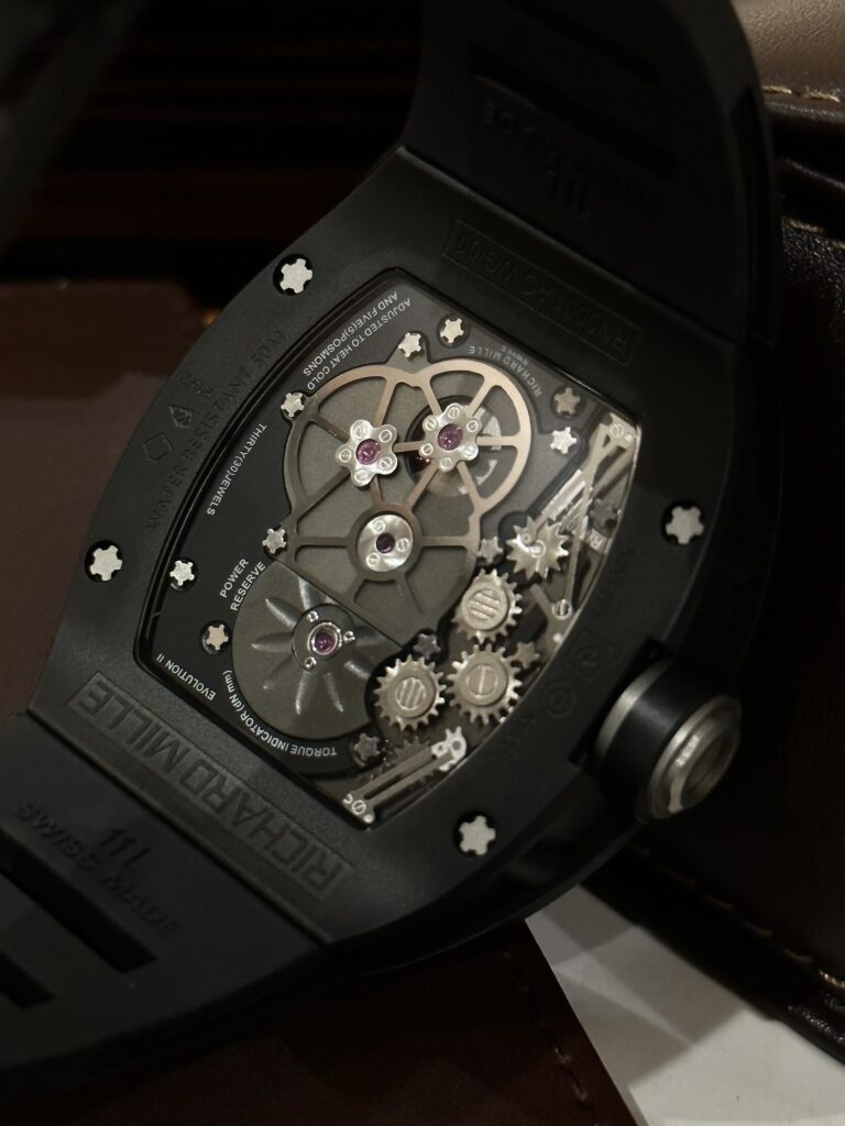 Richard Mille Replica 11 Watch RM001 Tourbillon Black Ceramic Highest Quality 42mm - Top club