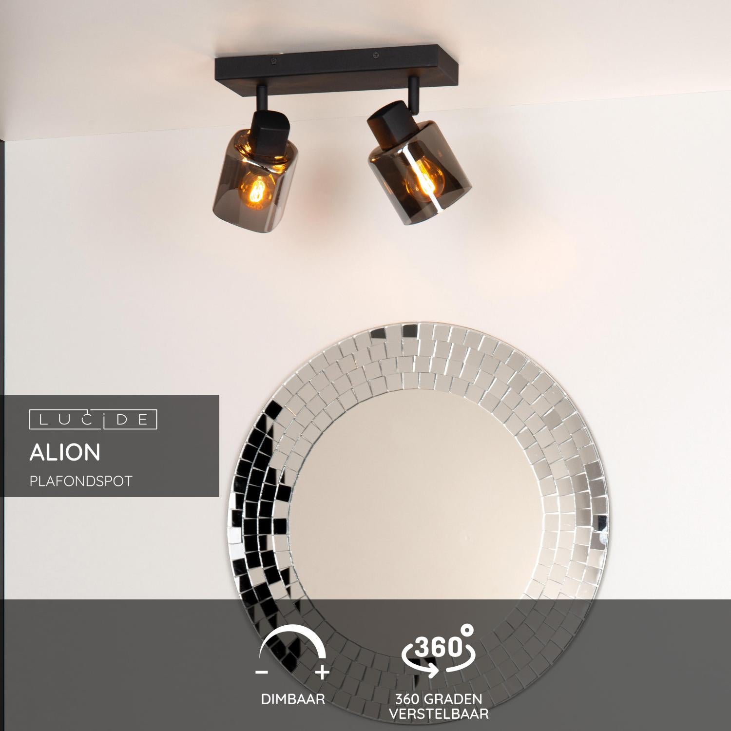 Lucide ALION Plafondspot - Zwart