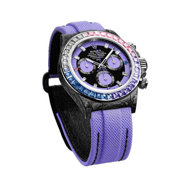 ROLEX Diw Daytona carbon rainbow violet 40mm carbon(1:1 replica) - Elite Watch Atelier