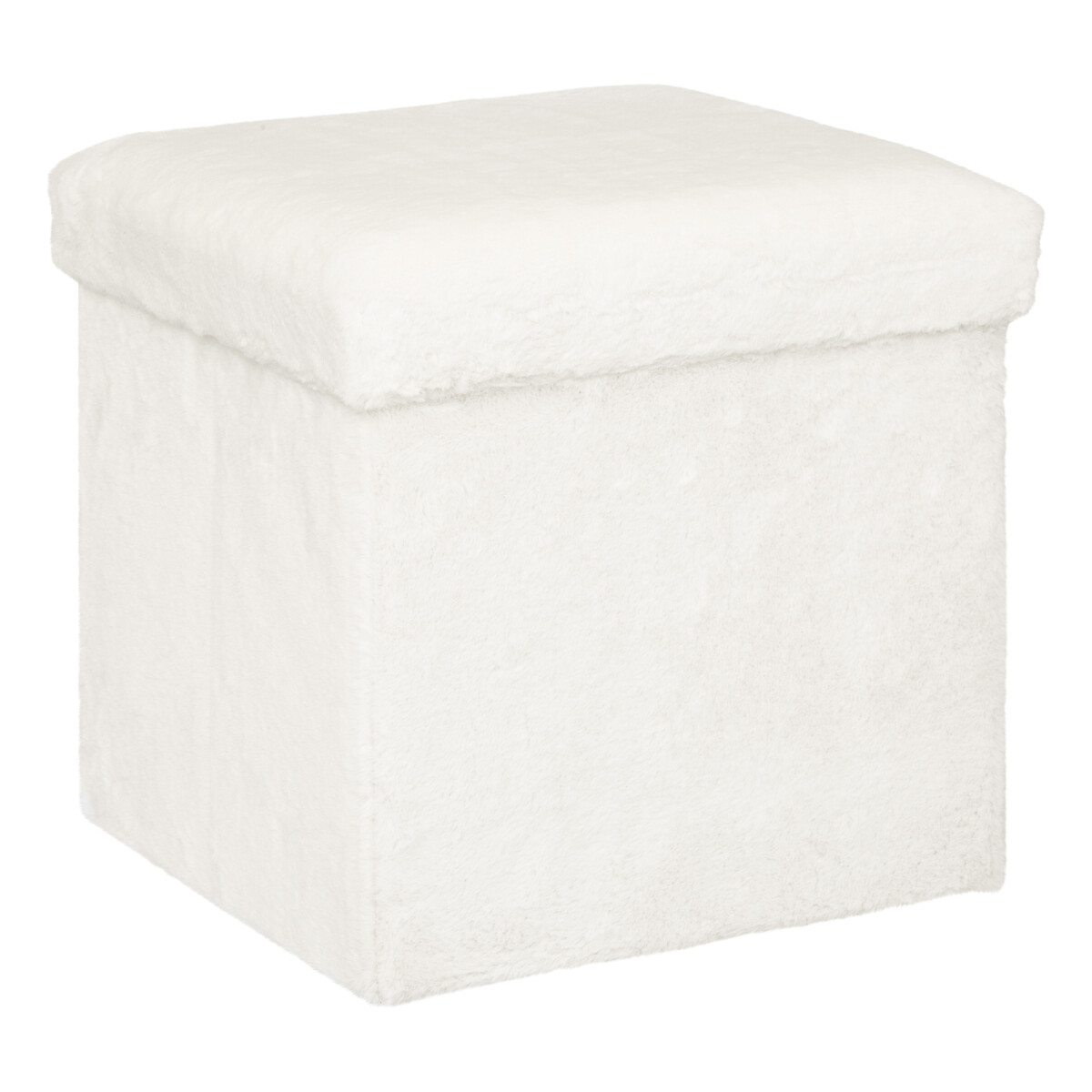 Folding pouf "Ezzio" White, 38x38 cm