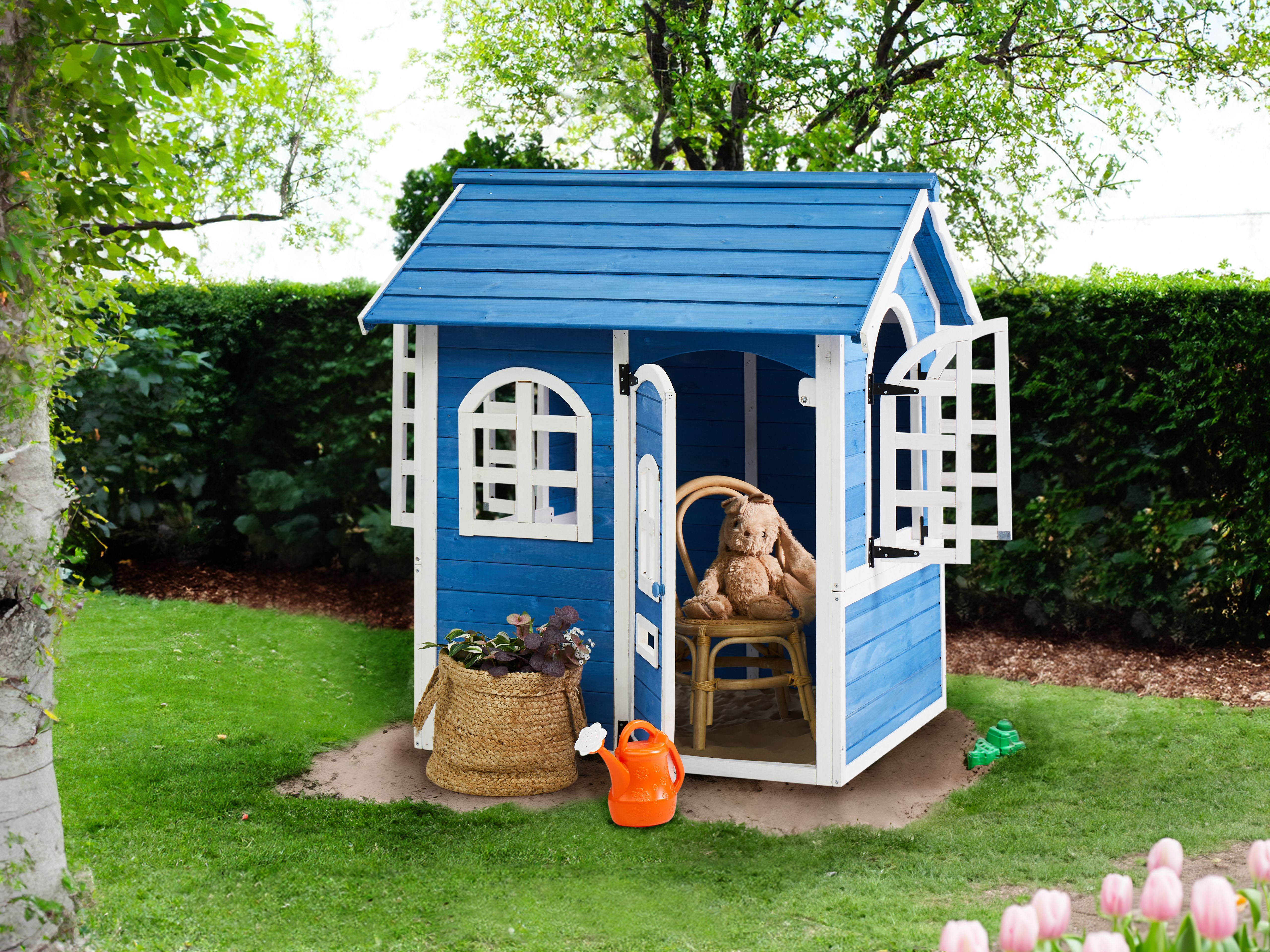 Garden Playhouse KOKKONI Fir Wood Blue