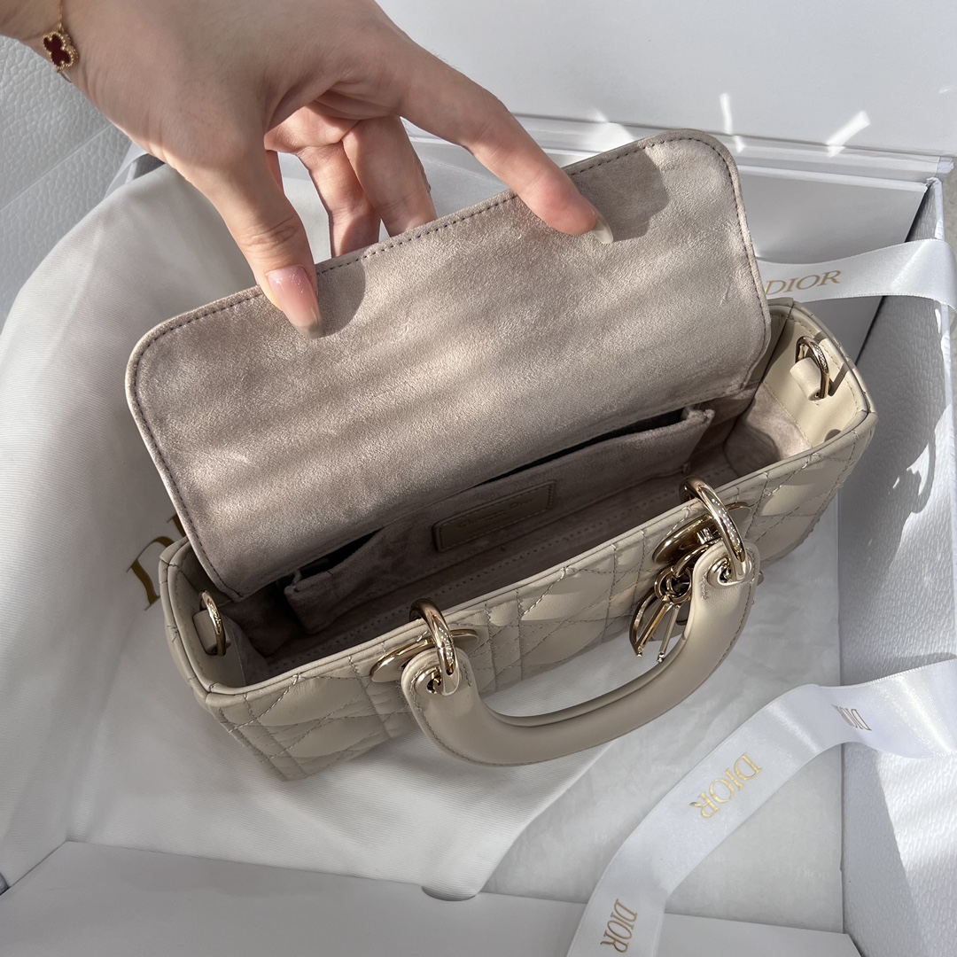 Dior Medium Lady D-Joy Bag Light Brown For Women 8,7in/22cm1:1High-quality replica