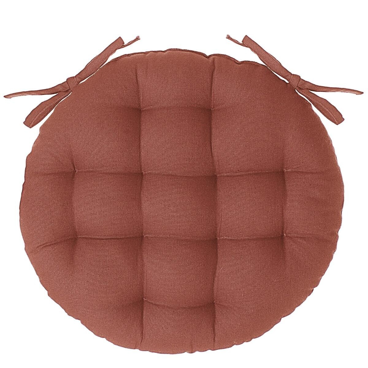 Round chair cover Terracotta pink, D.38 cm
