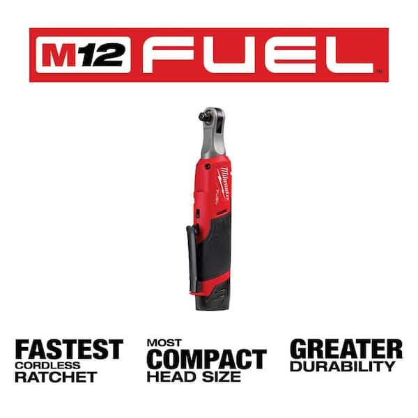 M12 FUEL 12V Li-Ion Brushless Cordless High Speed 3/8 in. Ratchet and M12 FUEL High Speed 1/4 in. Ratchet Combo Kit - Image 2