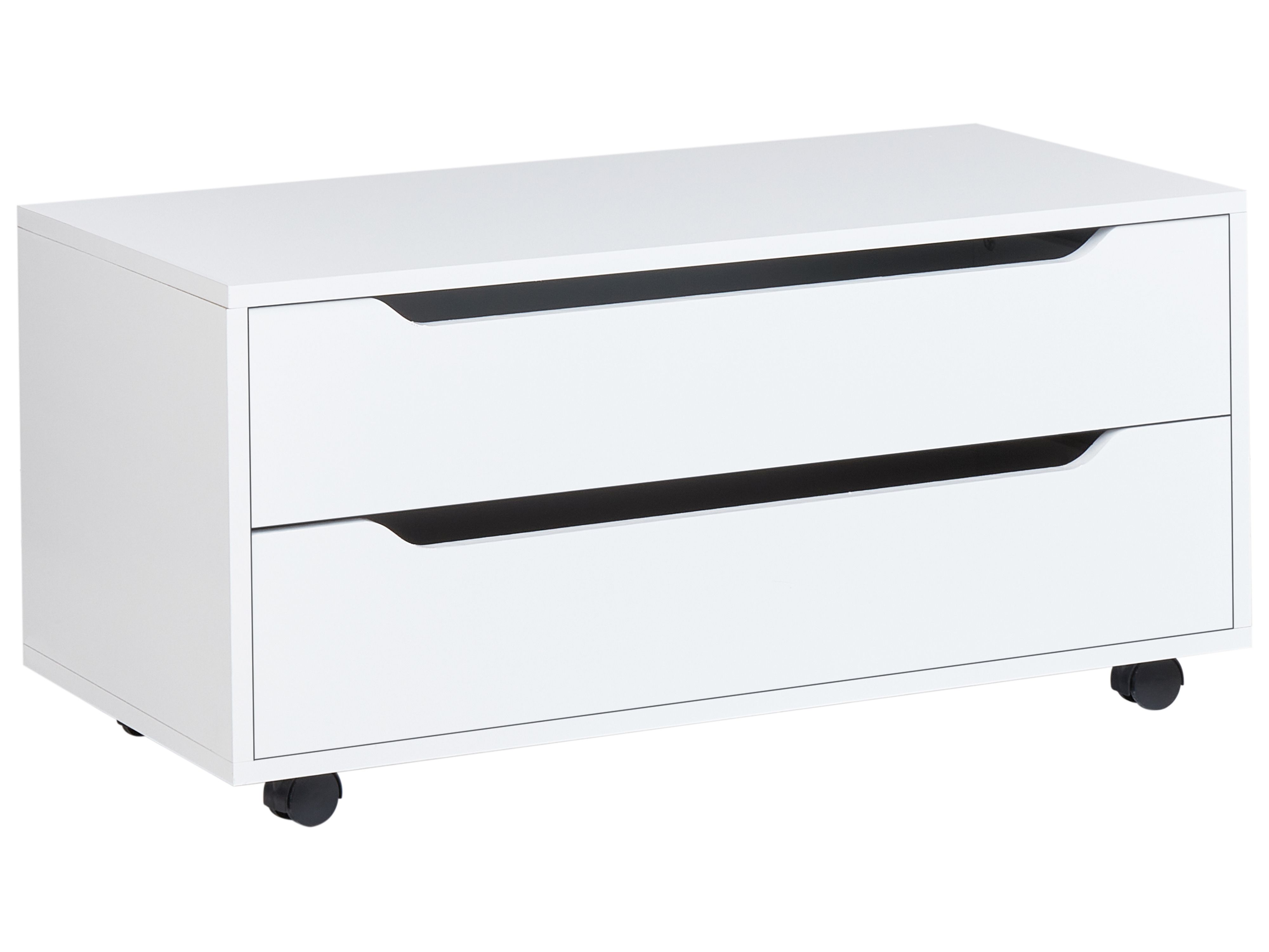 Bathroom Cabinet OSASCO with Wheels 80 cm White