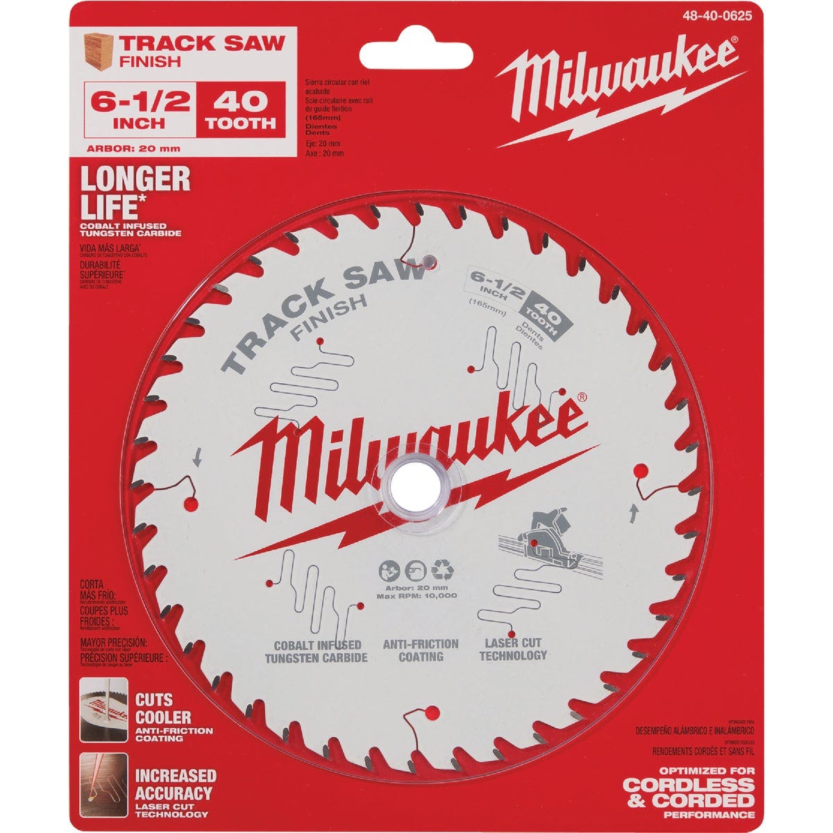 Milwaukee 6-1/2 In. 40-Tooth Finish Track Saw Blade