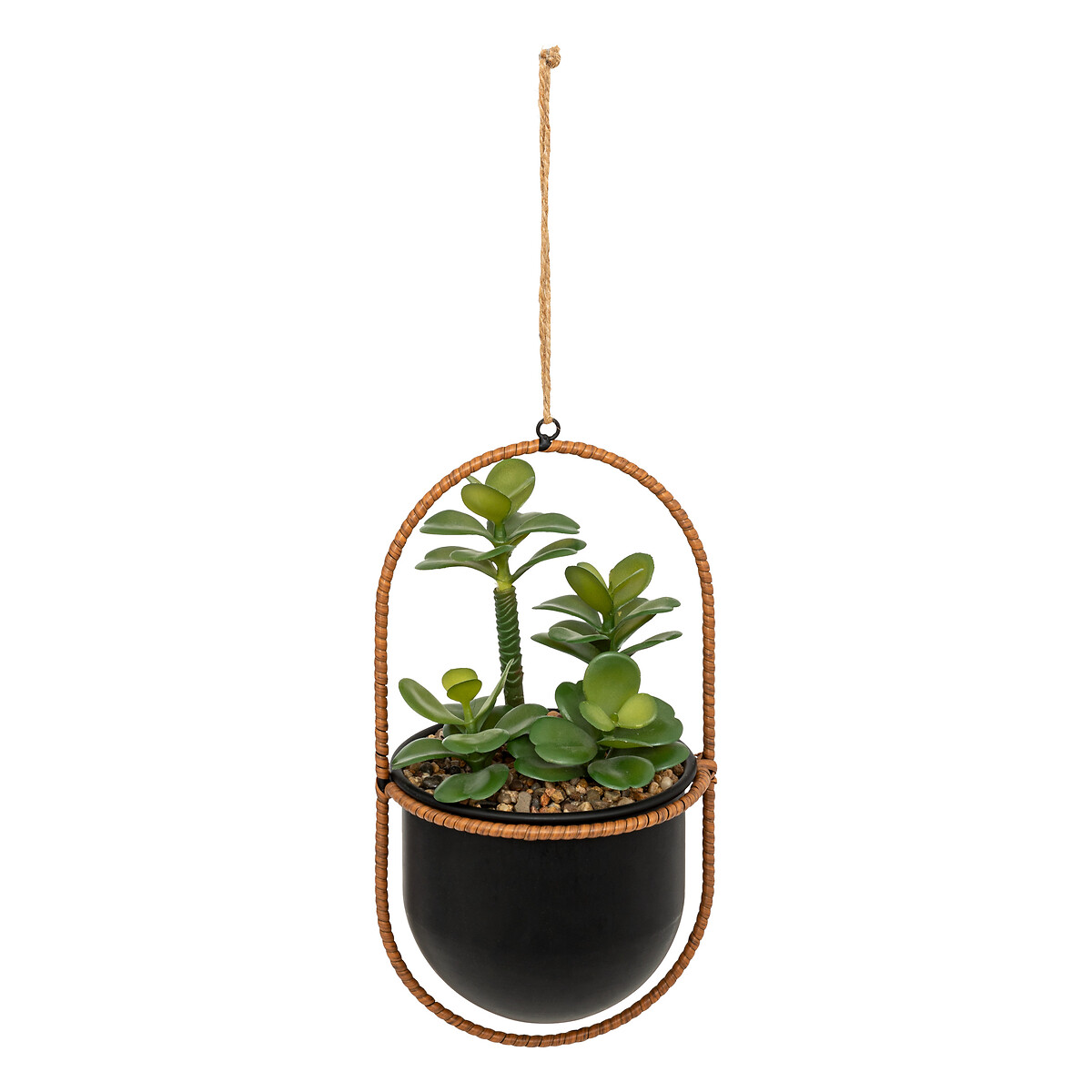 Artificial hanging plant "Tyla" Black pot, H.31 cm