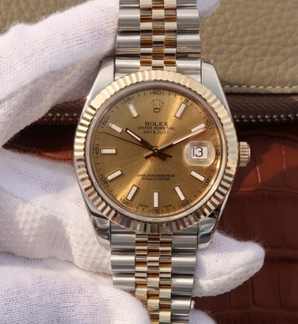 Replica Rolex DateJust 41mm 126333 Noob YG Wrapped YG Dial SS/YG Bracelet A3235 - Elite Watch Atelier