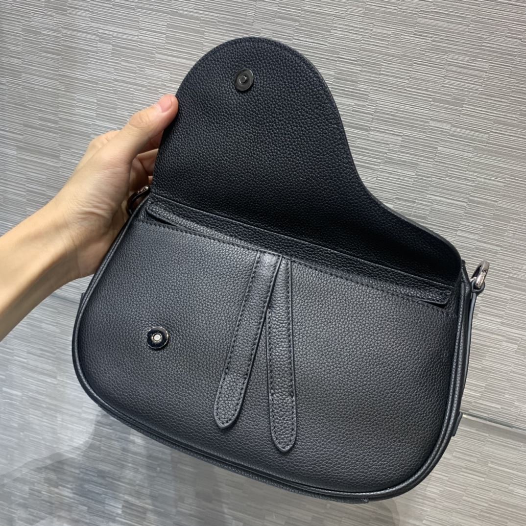 Mini Saddle Soft Bag Black For Women‎ 9.5in/ 24cm CD1:1High-quality replica