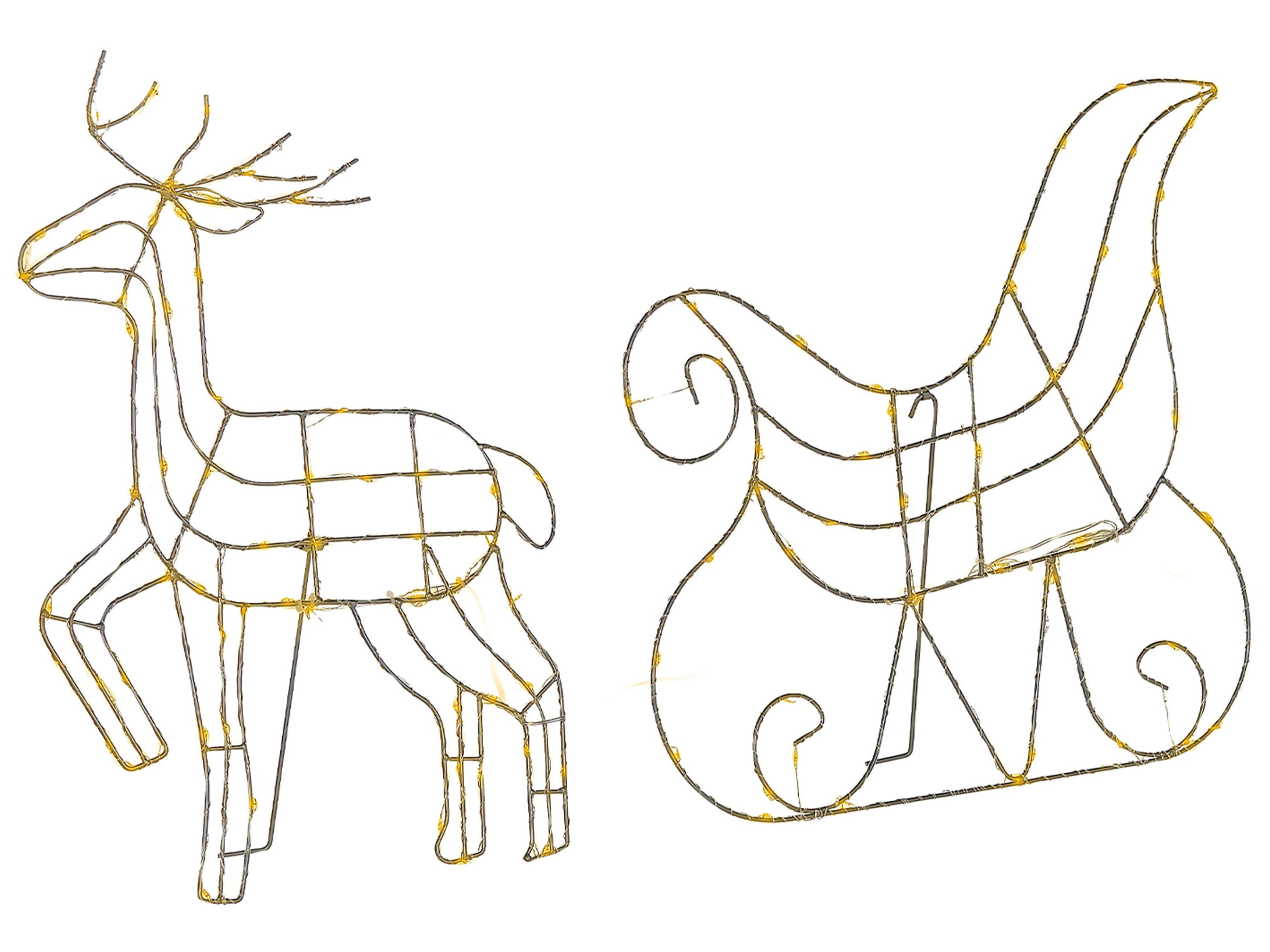 Outdoor Decoration LED SAIJA Reindeer 46 cm Silver