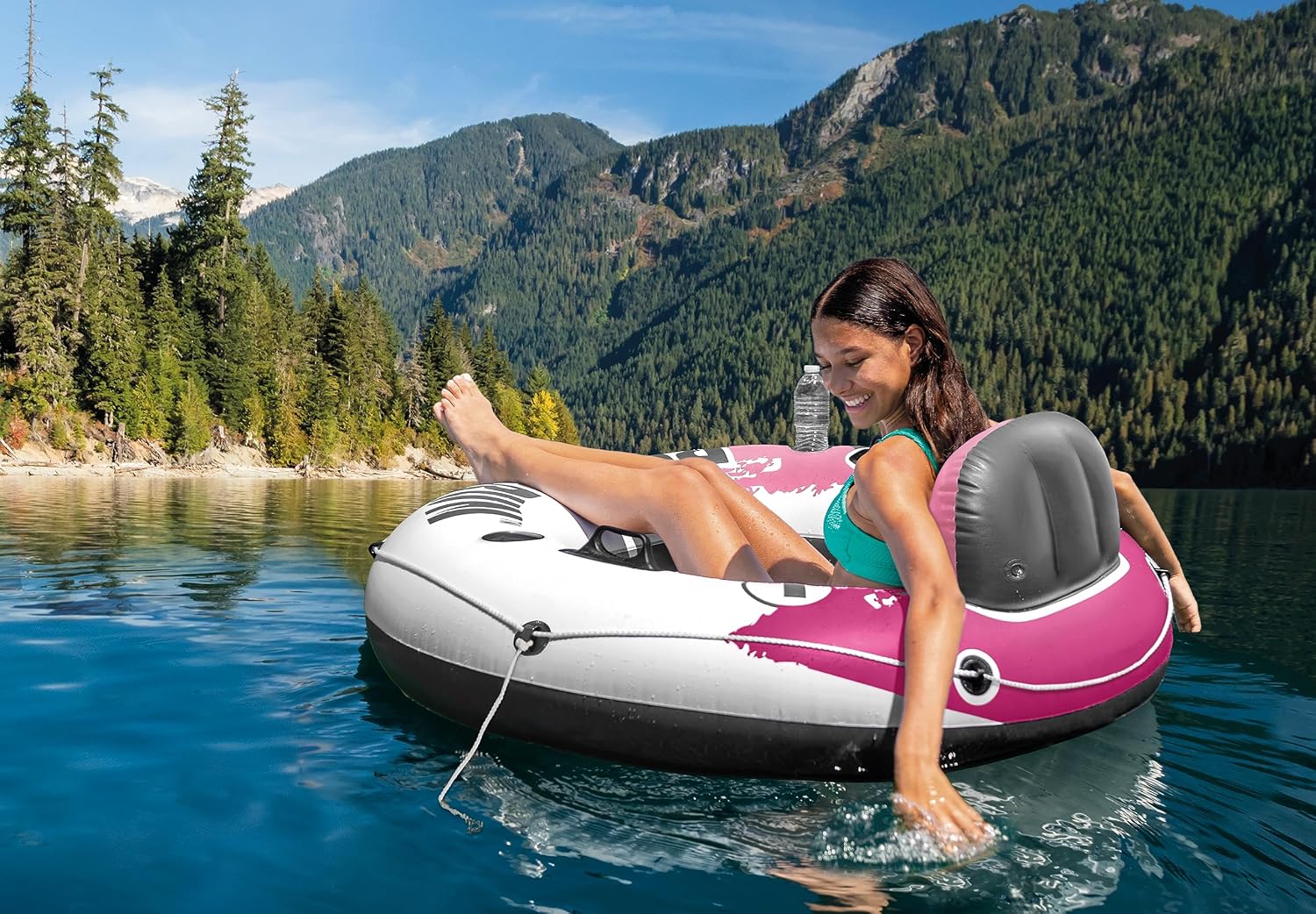 INTEX 56825EP River Run 1 Inflatable Floating Lounge: Comfortable Backrest