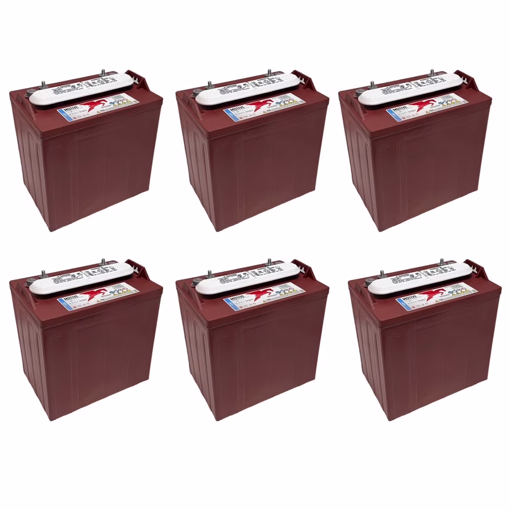 Trojan T-875 8V 170Ah Flooded Lead Acid GC2 Deep Cycle Battery x6