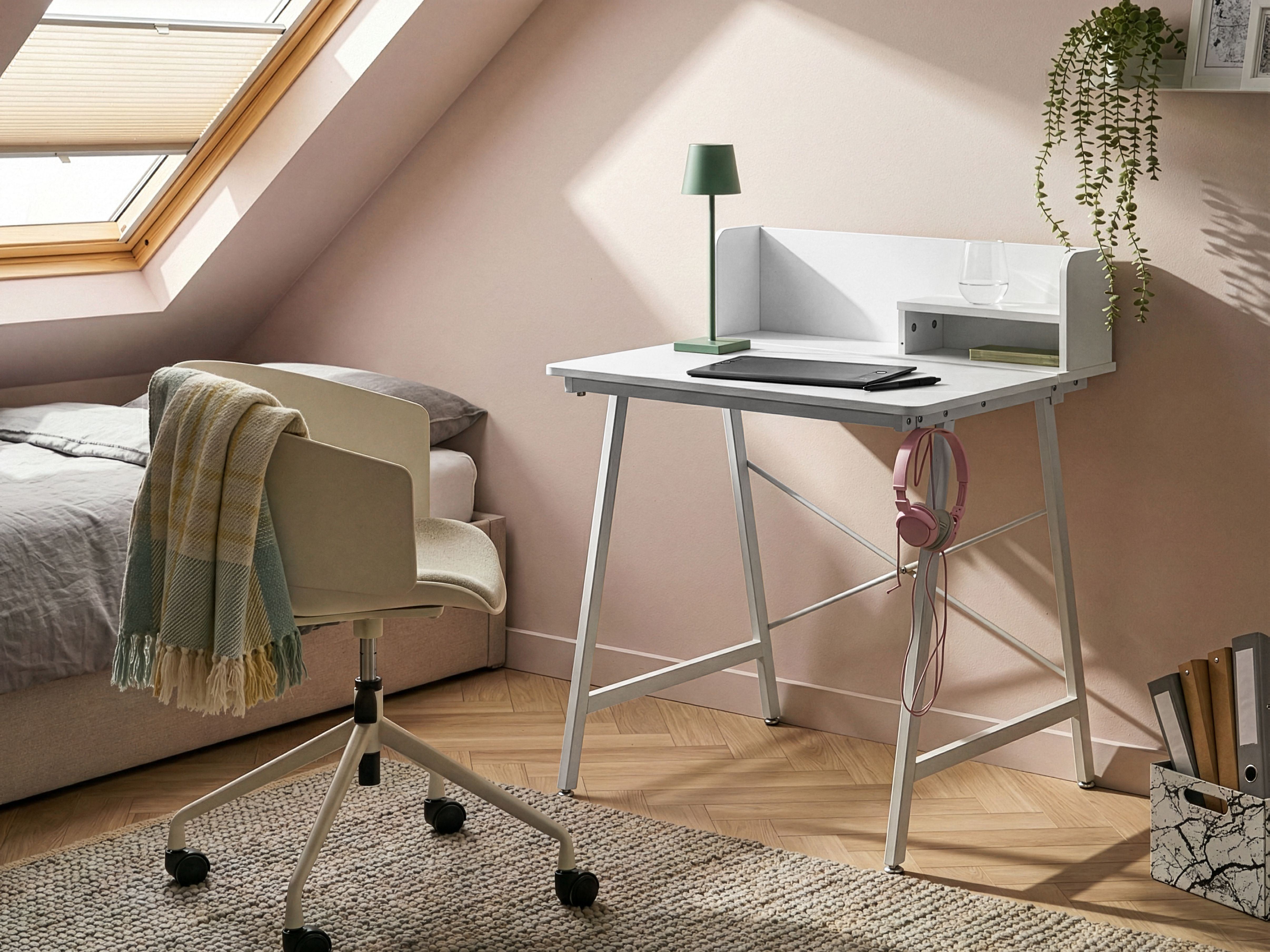Tilting Drawing Desk ALAND White 80 cm 62 cm