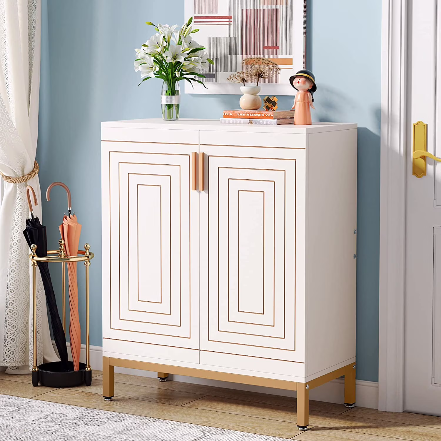 Tribesigns 20 Pairs Shoe Storag Cabinet for Entryway - Image 4