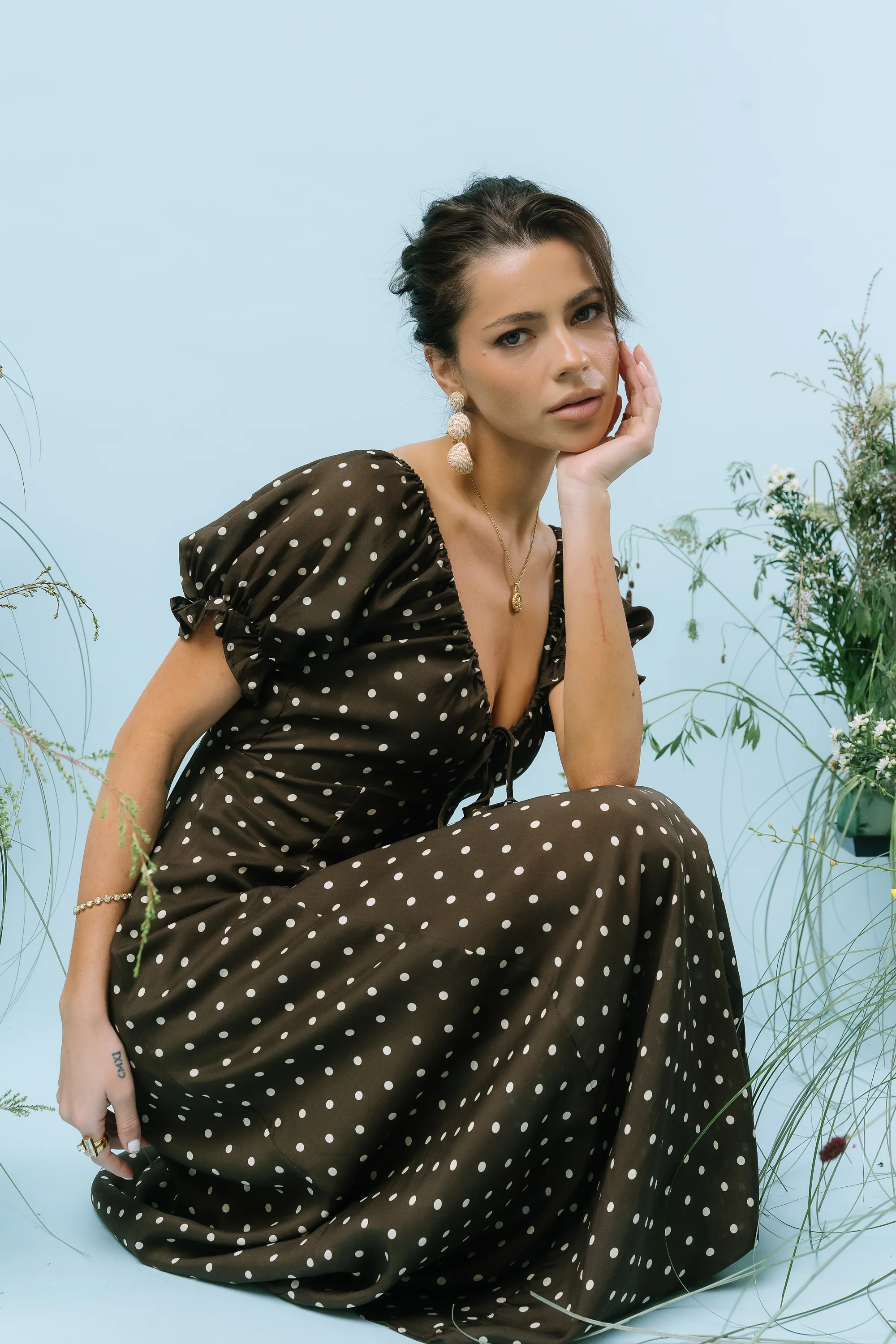 Julianna Polka Dot Maxi Dress