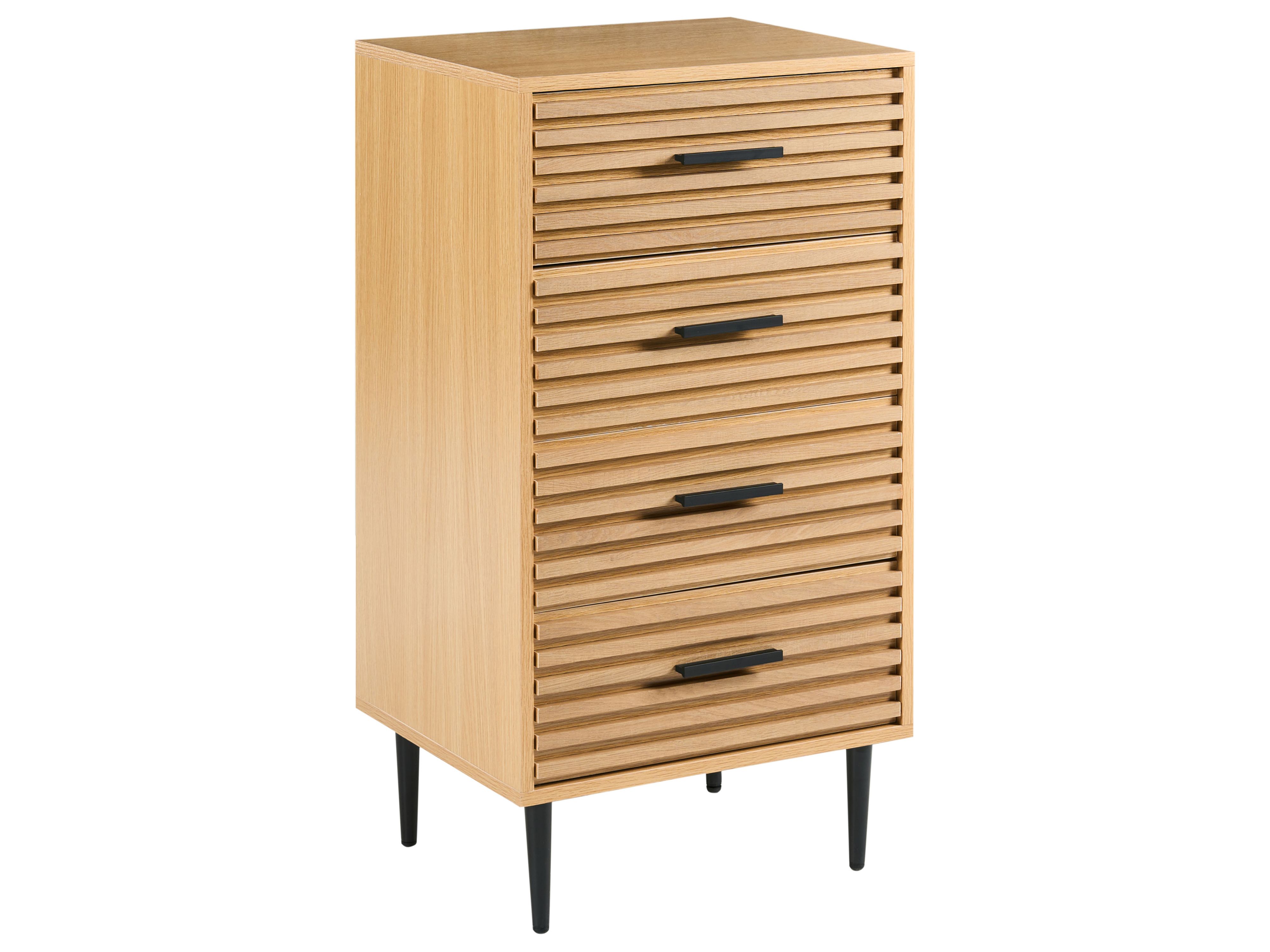 4 Drawer Chest KEITH Light Brown