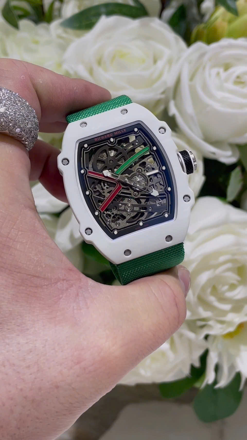 Richard Mille RM67-02 White Carbon Best Replica Watches Weight 37 Grams 38.7��47.52mm - Top club