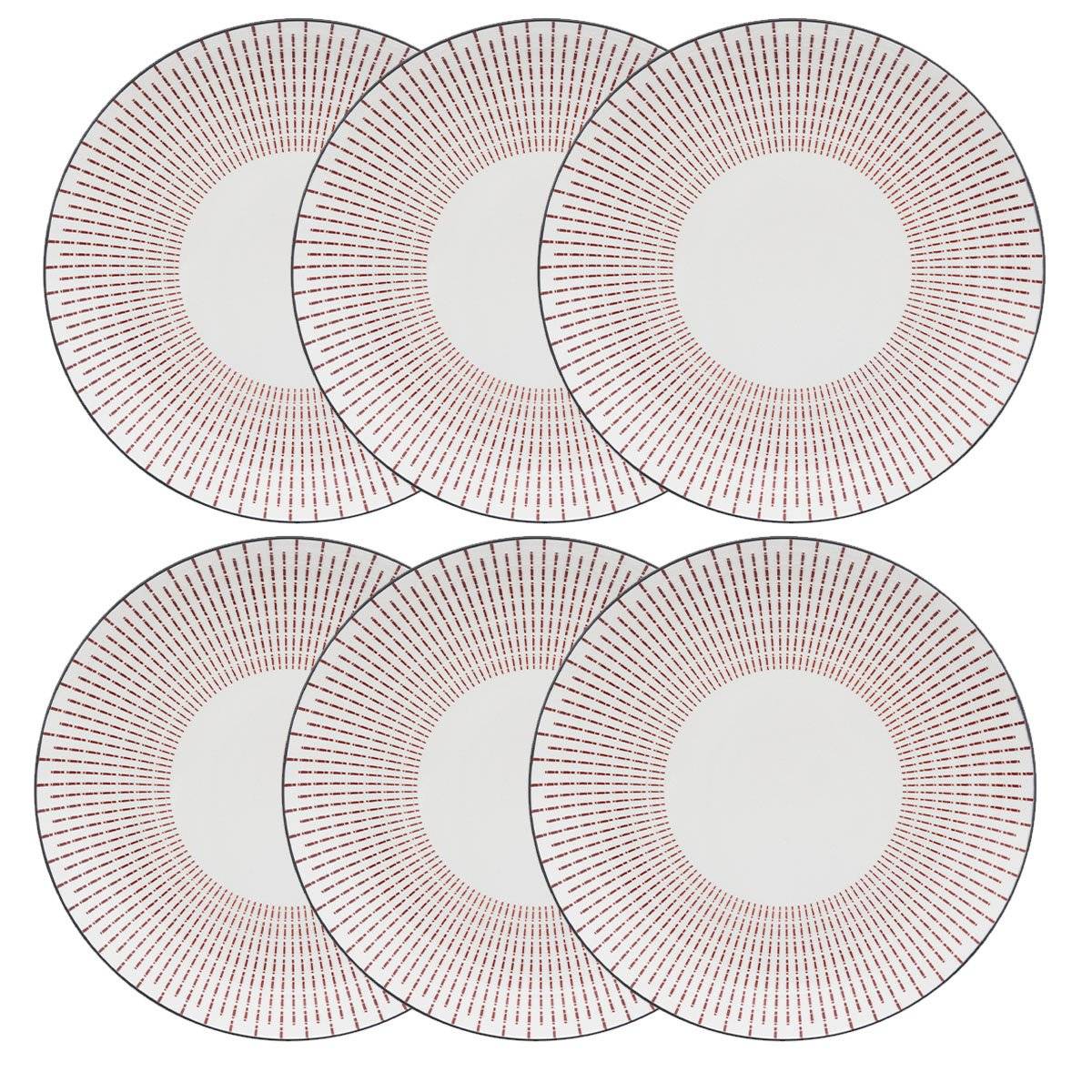 Set of 6 "Lunis" dinner plates D.26.7 cm