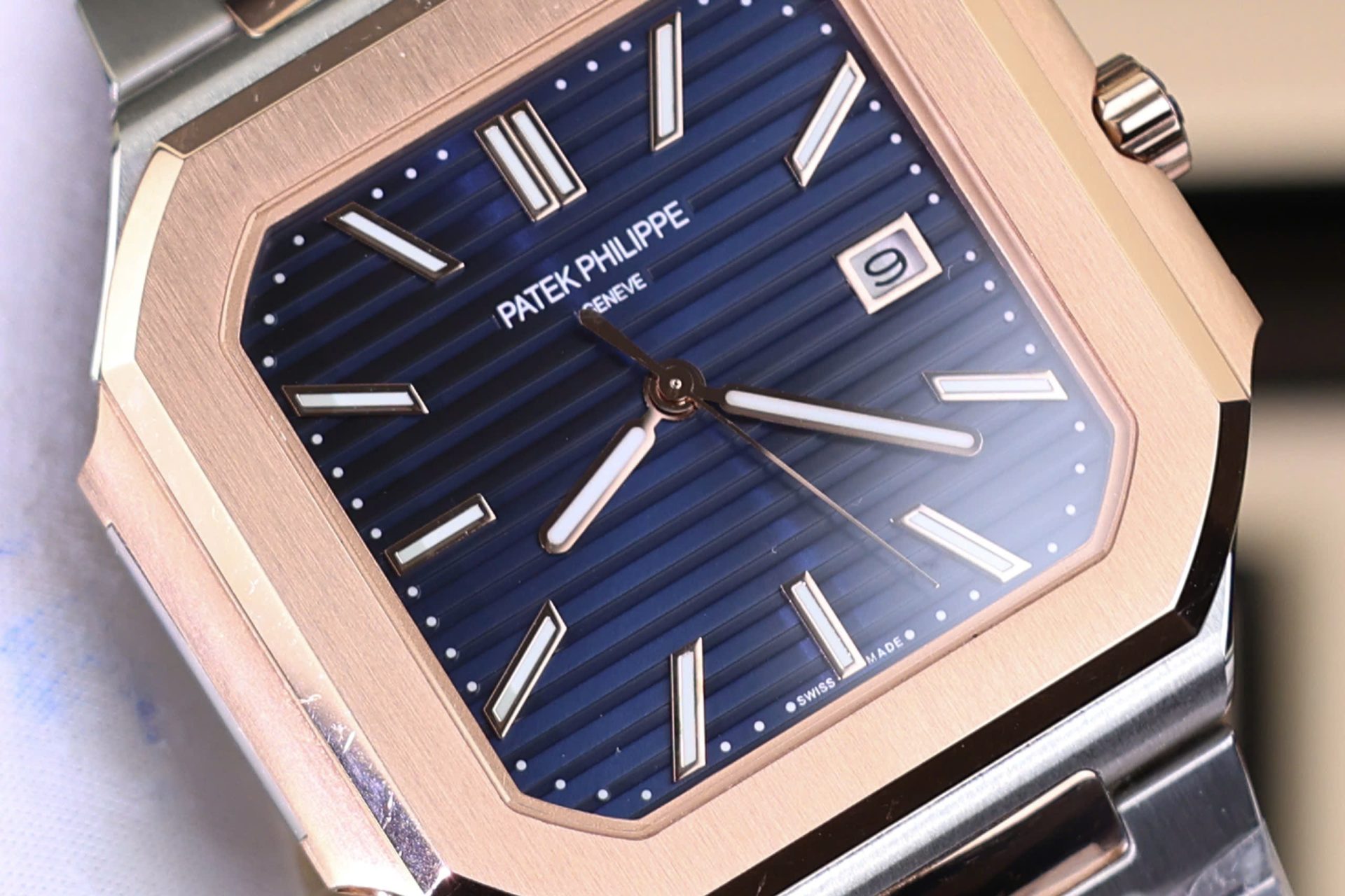 Patek Philippe Cubitus 5821 Demi Rose Gold Replica 11 Watch Dial Blue 45mm - Top club