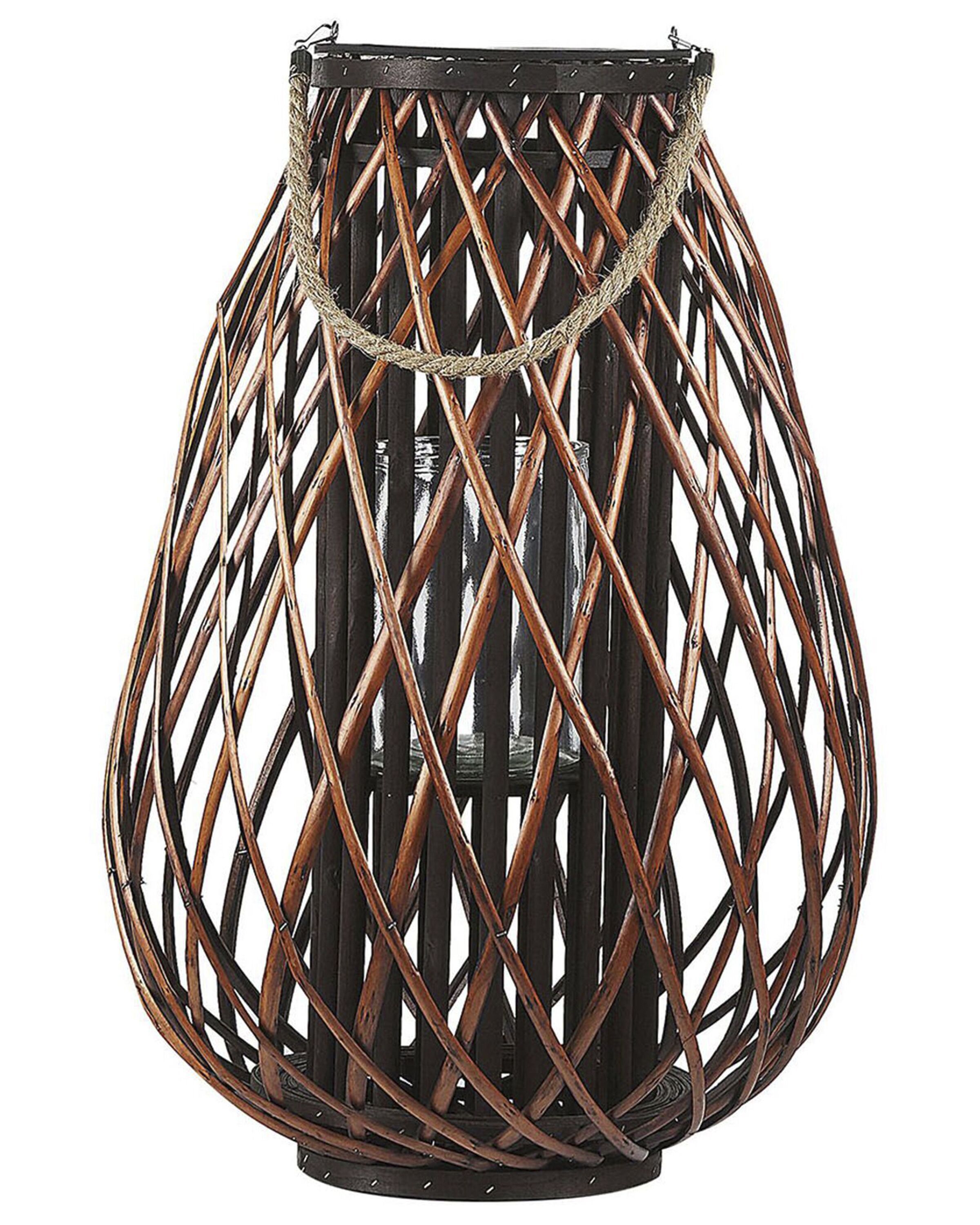 Lantern KIUSIU Willow Wood 60 cm Brown