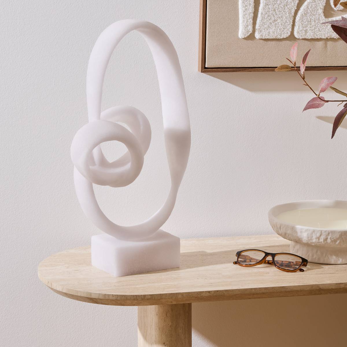 Decor to place "Louan" White, 25.5x13 cm