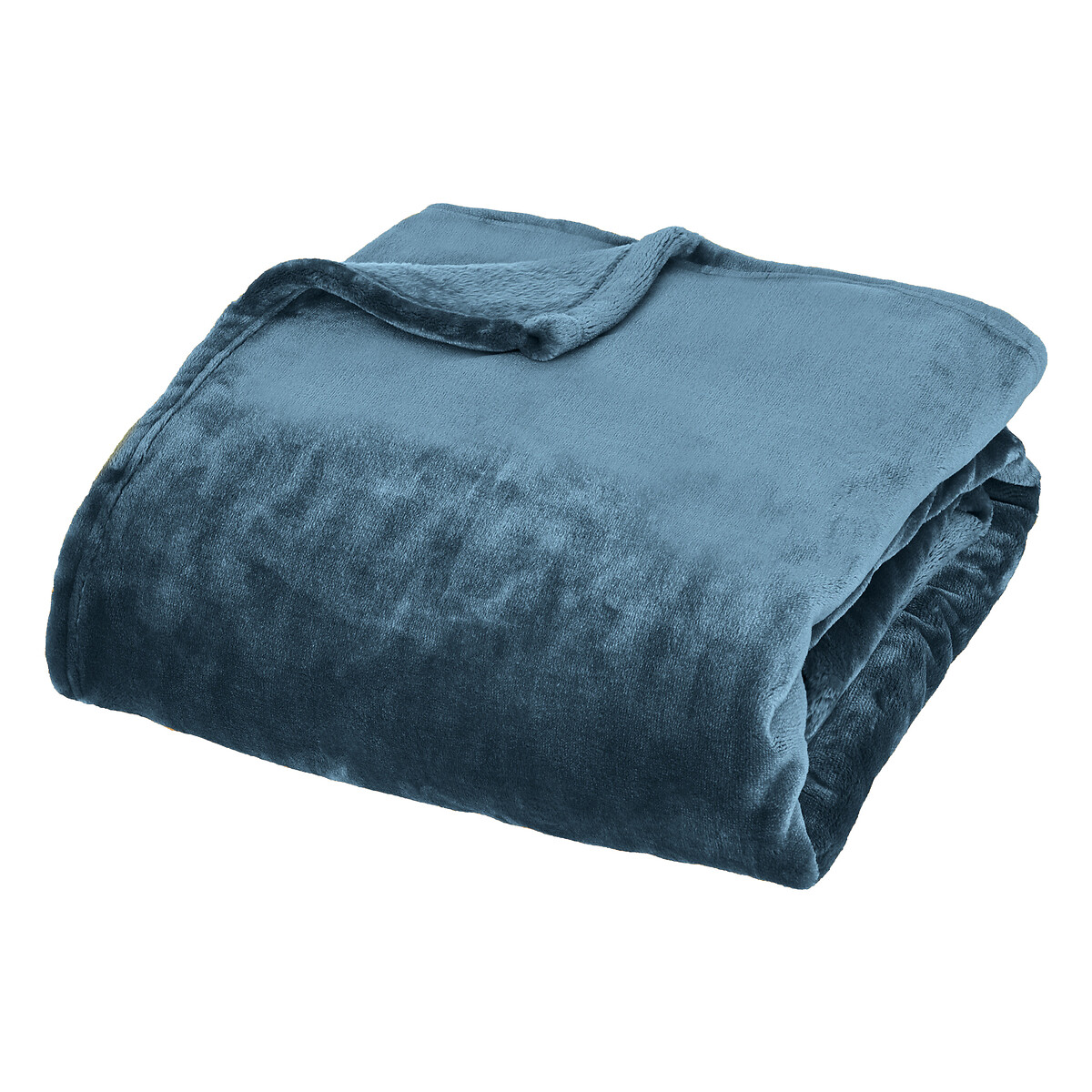 Flannel throw "Cuddly" Aegean blue, 130x180 cm