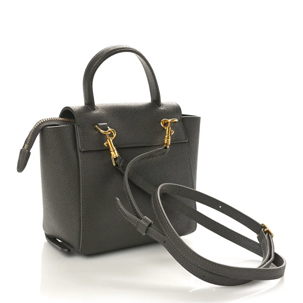 Replica Handbags – Celine Grey Grained Leather Mini Pico Belt Bag1:1High-quality replica