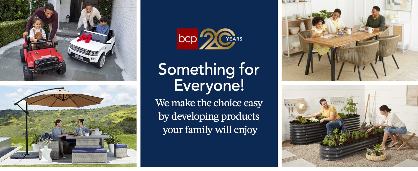 Énoncé de mission de BCP, images de familles et de produits dans leurs maisons