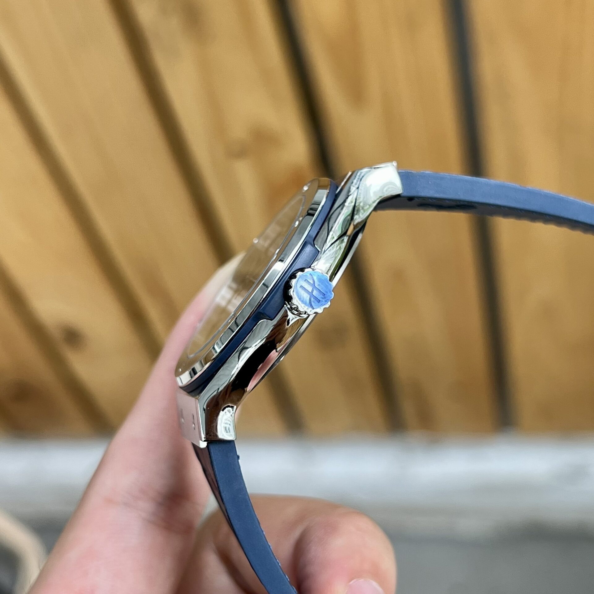 Hublot Replica 1:1 Watch Classic Fusion Titanium Blue Leather Strap JJF 42mm - Top club