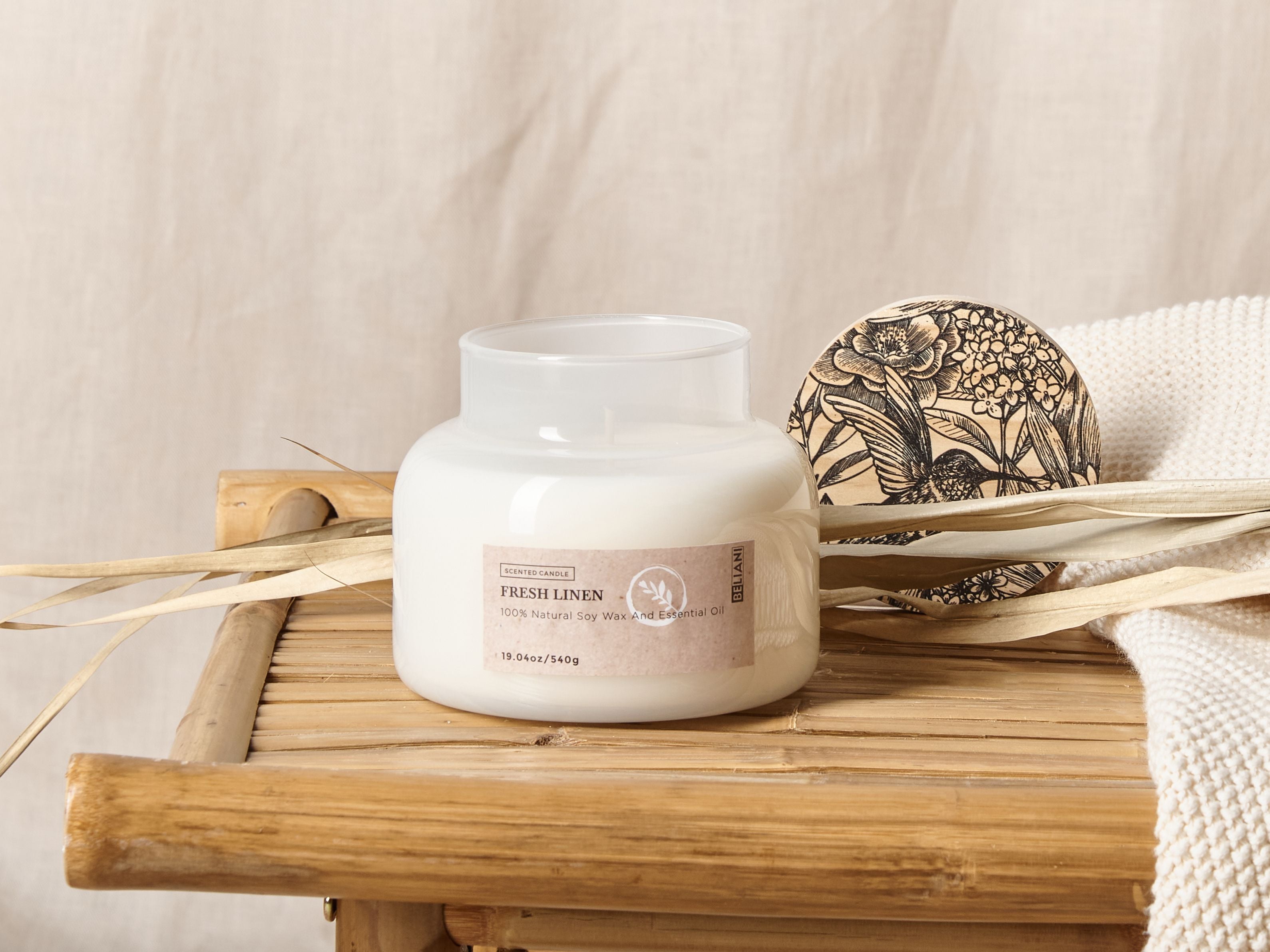 Scented Candle DELIGHT BLISS Soy Wax Fresh Notes