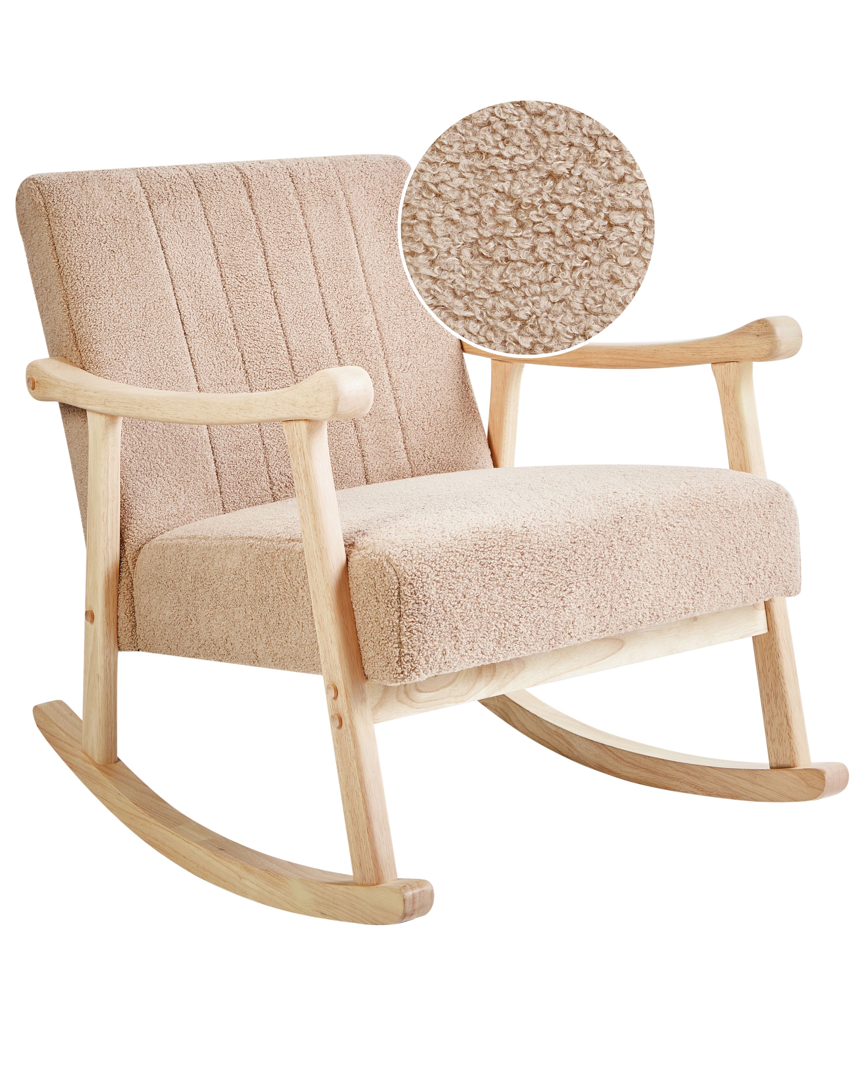 Rocking Chair LEKNES Boucle Beige