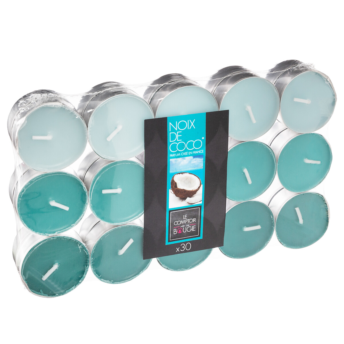 Set of 30 scented candles Coconut, 350g