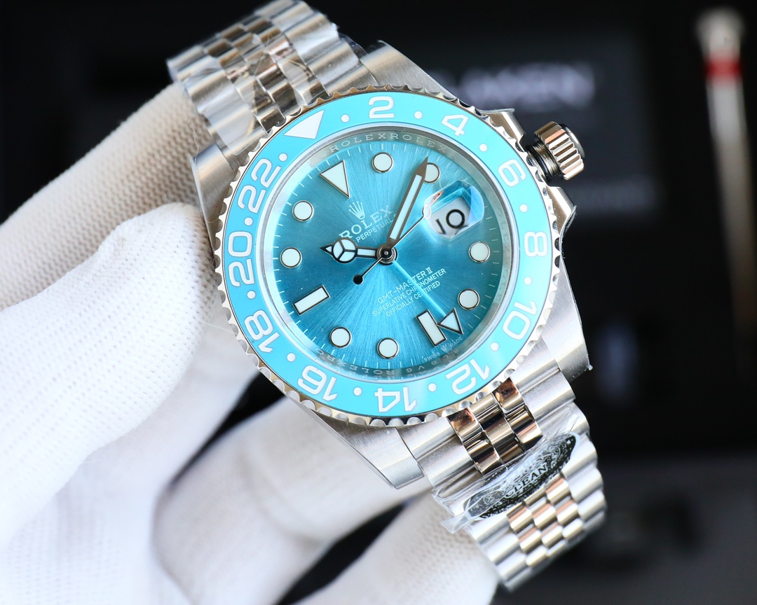 Blaken Rolex GMT-Master II Stainless Steel 40mm Tiffany Blue Watch 126710BLNR(1:1 replica) - Top club