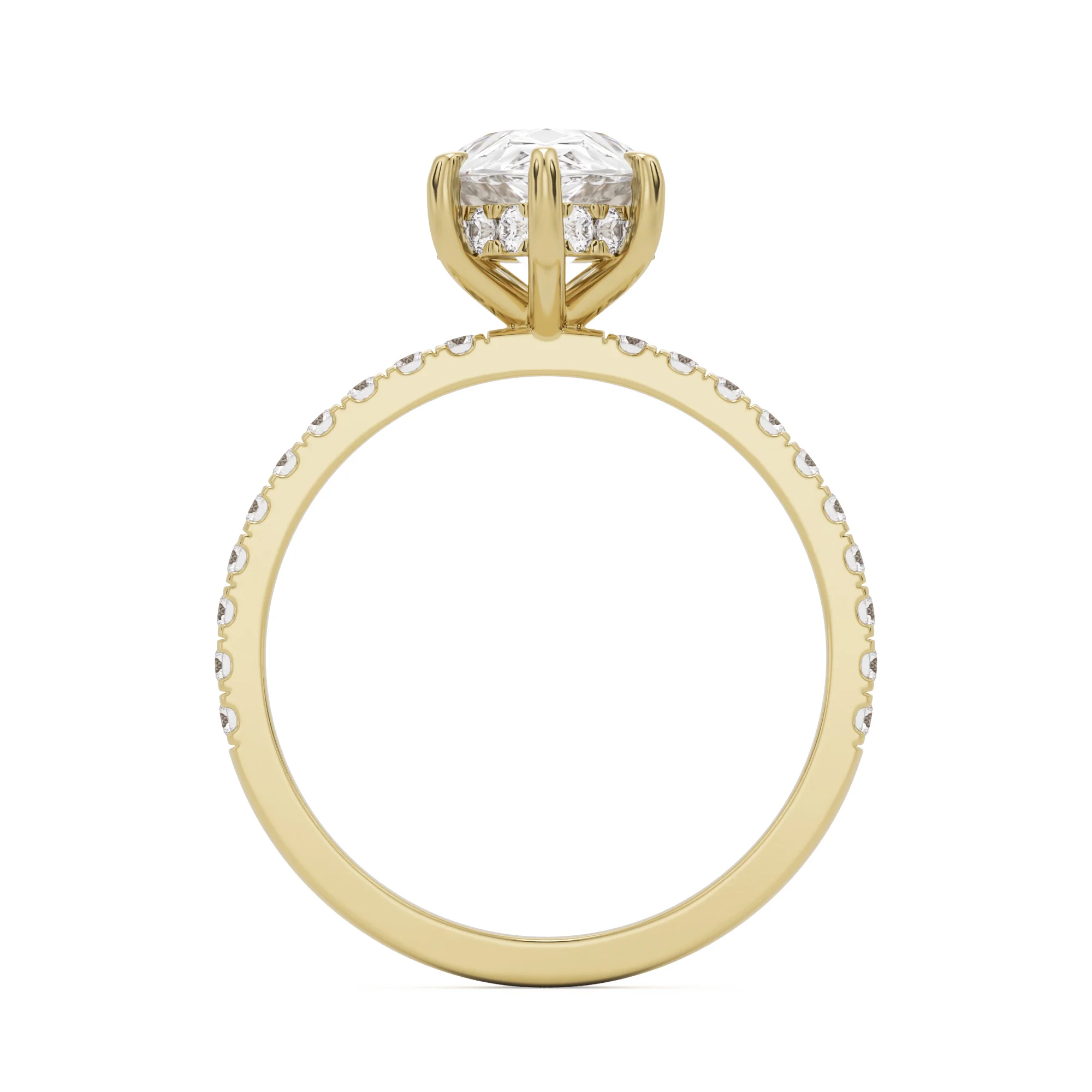 The Pear Hidden Halo Pavé