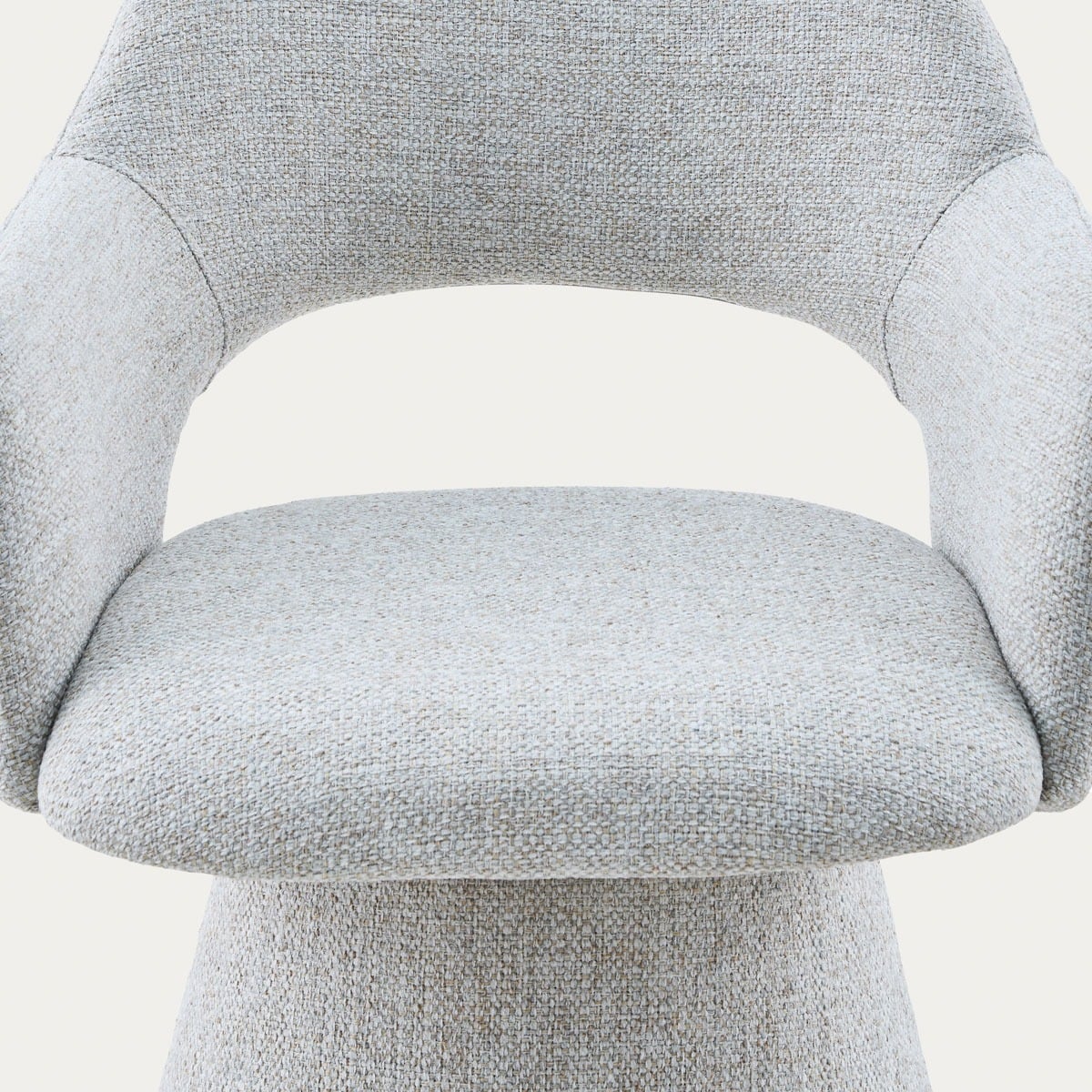 Fotel GOMBE obrotowy w tkaninie beżowy 55x62x85 cm