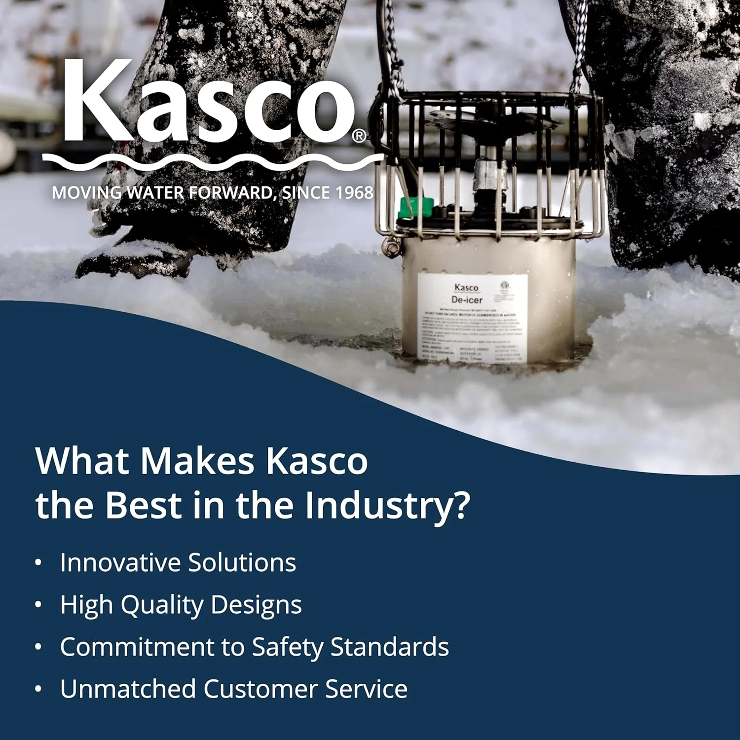 Kasco Lake And Pond De-Icer 3/4 HP 120V With 50 Ft Electric Power Cord - Image 4 Kasco Lake And Pond De-Icer 3/4 HP 120V With 50 Ft Electric Power Cord - Image 4