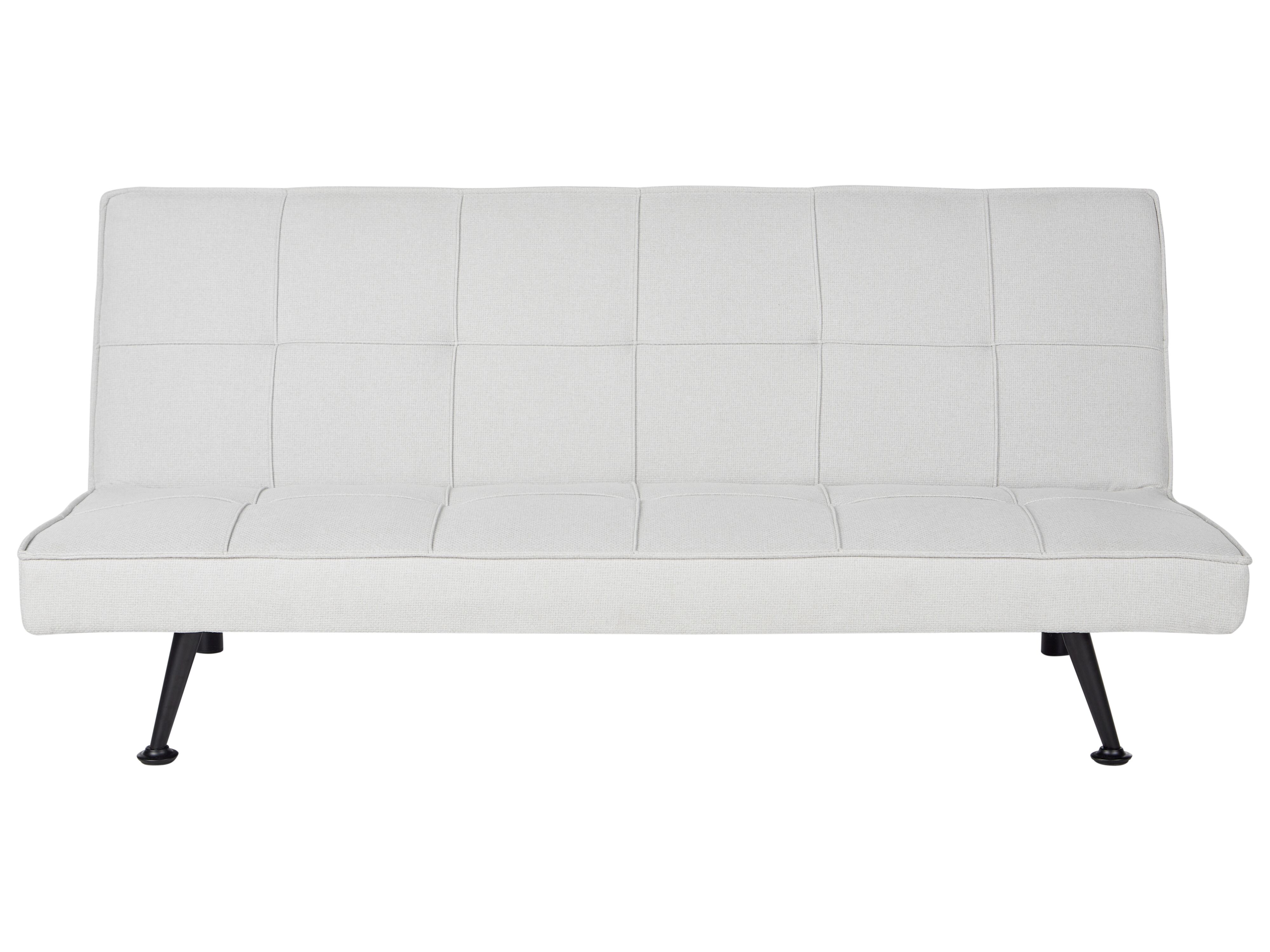 Sofa Bed 3 Seater HASLE Fabric Light Grey