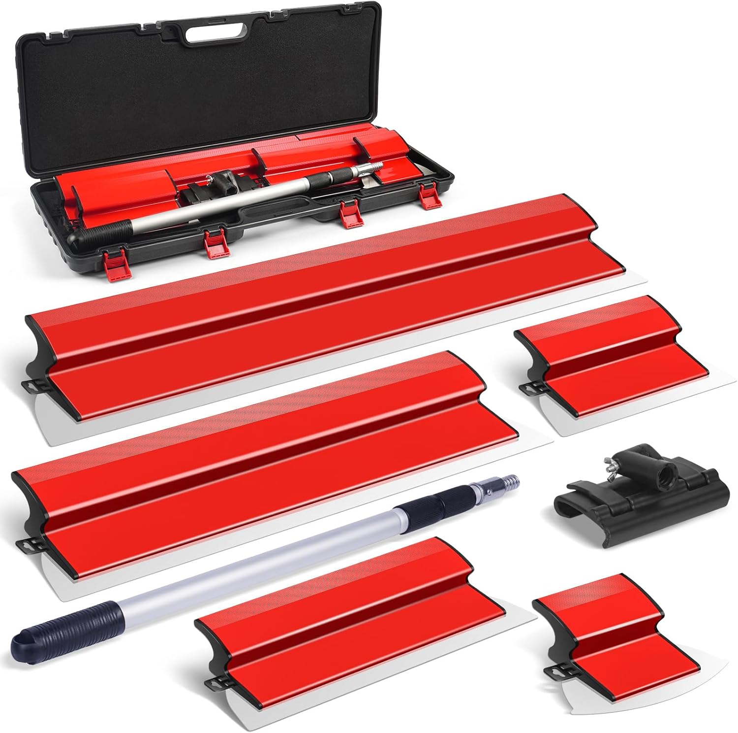 DEKEones Drywall Skimming Blade Set with Portable Case, Stainless Steel 6