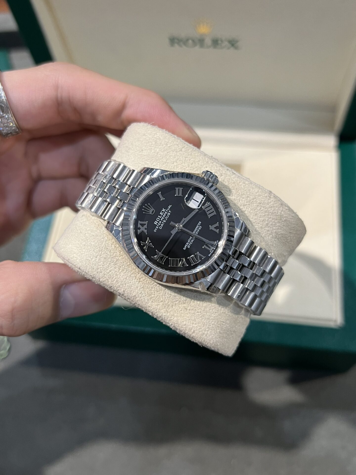 Rolex Replica Watch DateJust Womens Black Dial 31mm - Elite Watch Atelier