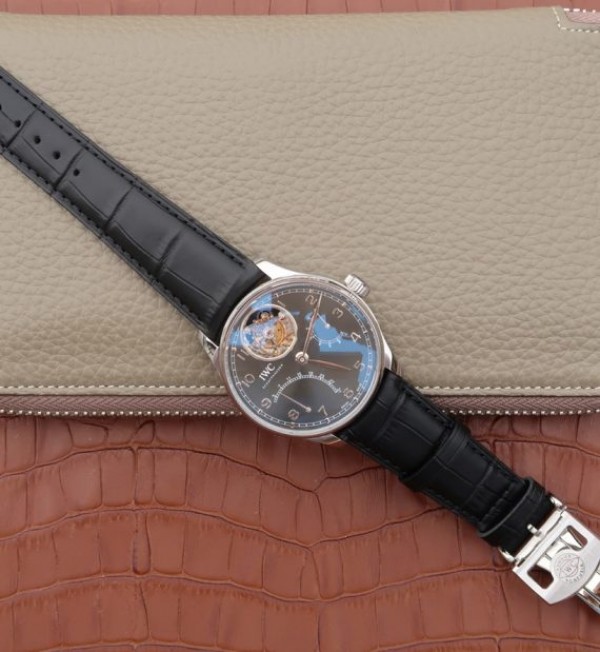Replica IWC AZ Portuguese Tourbillon IW5046 Black Dial - Top club