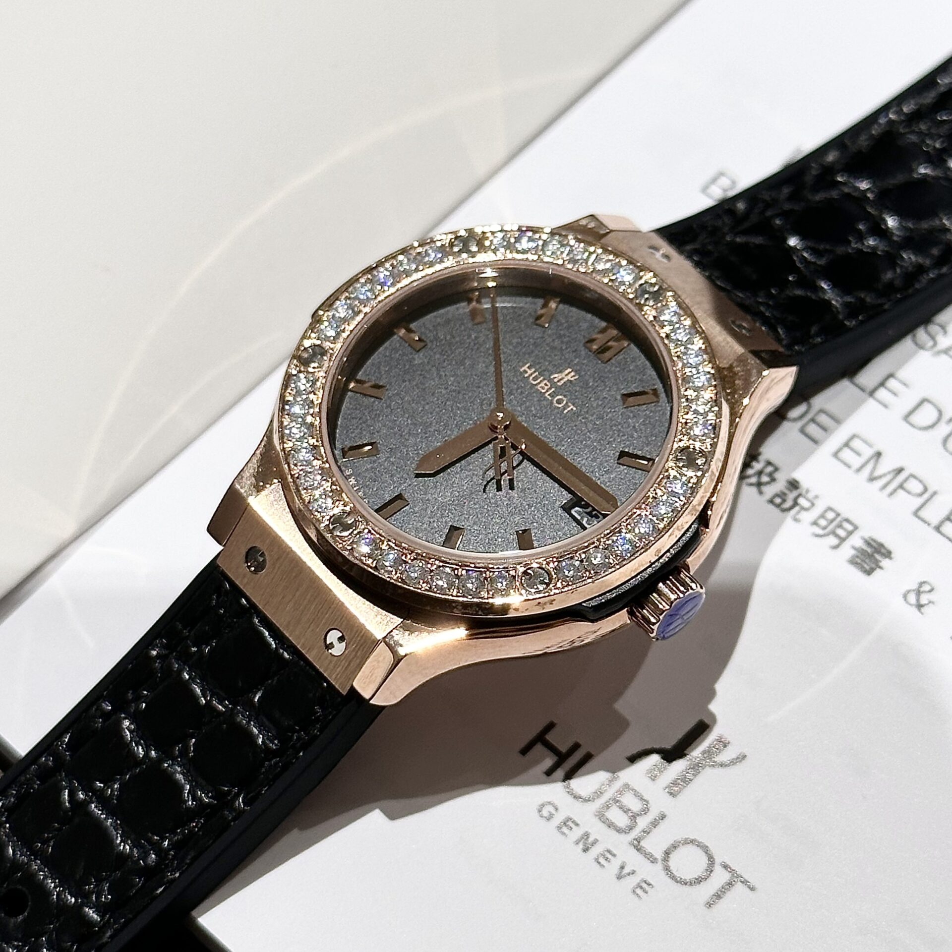 Hublot Classic Fusion Replica Watch Moissanite Diamond 33mm - Top club