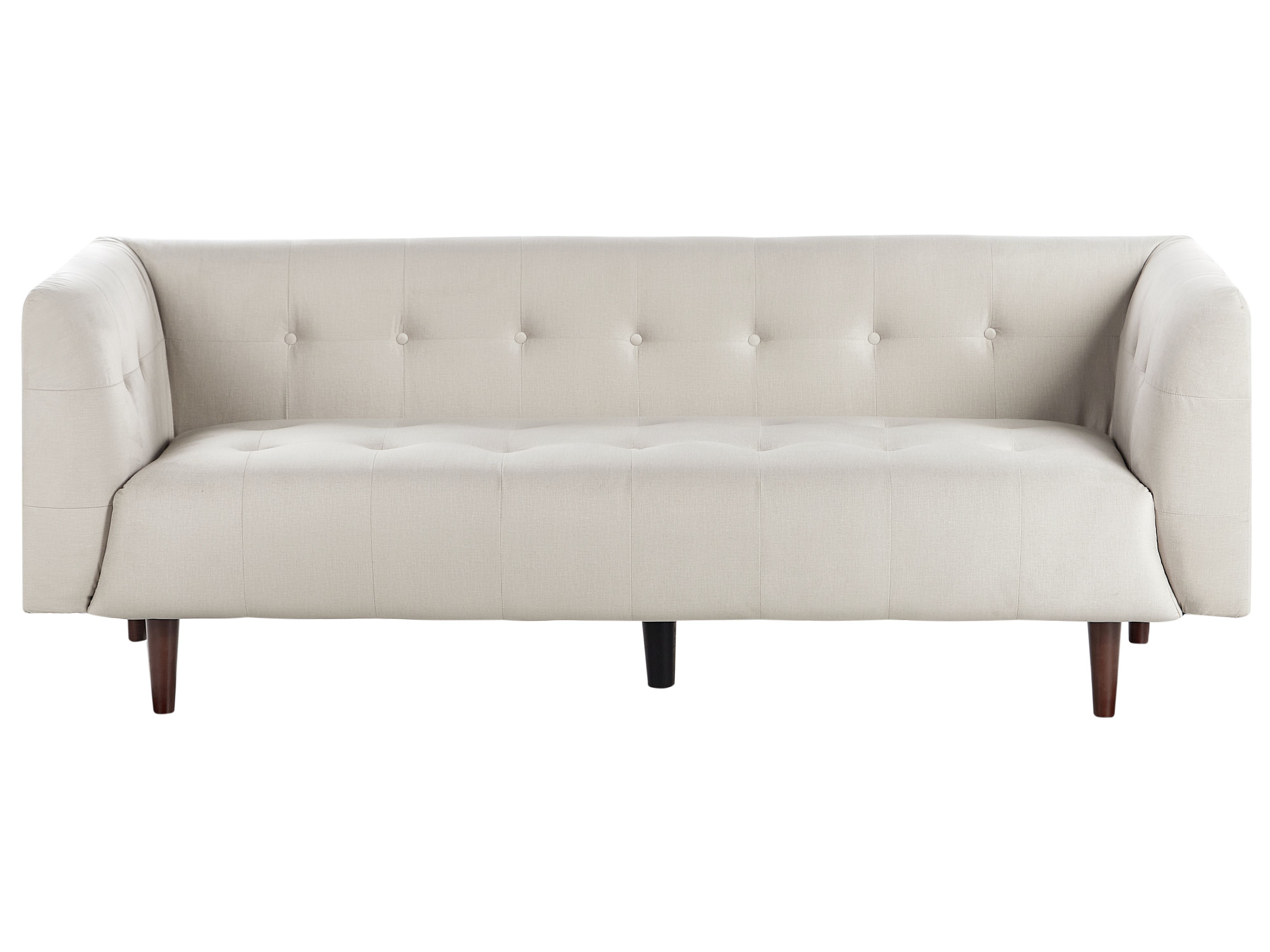 Sofa 3 Seater BYSKE Fabric Light Beige