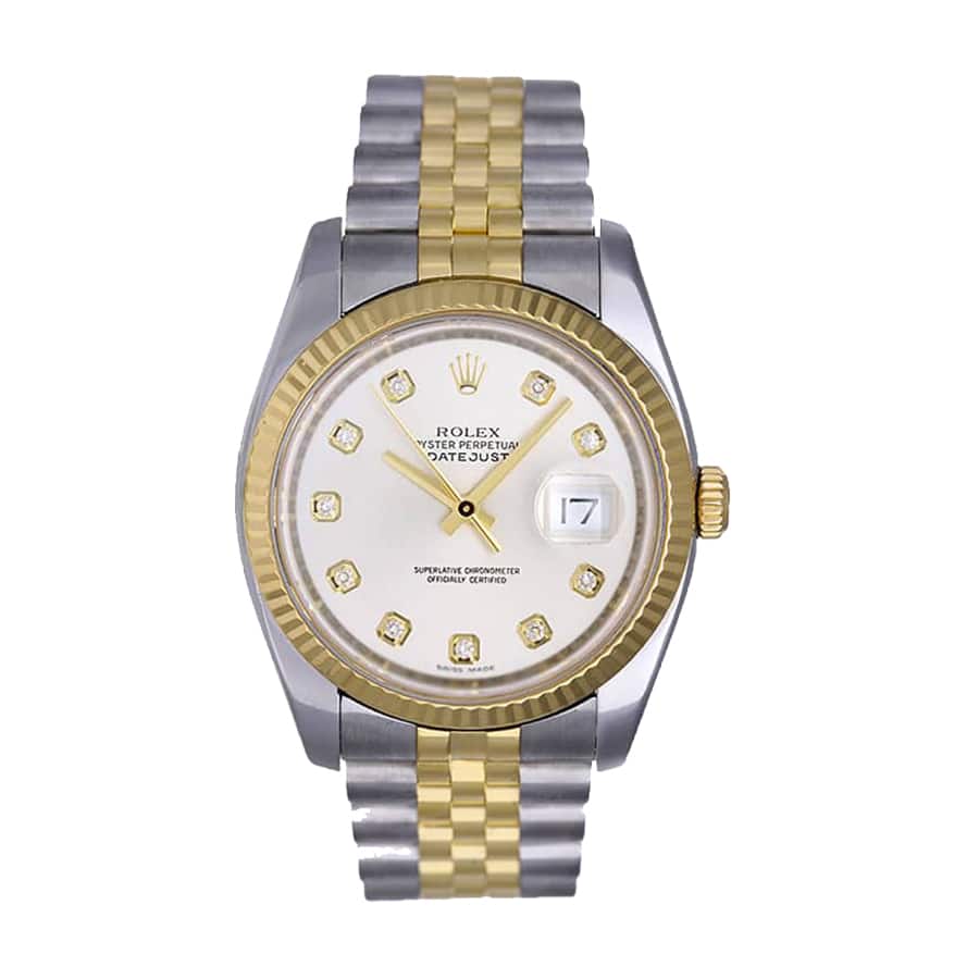 Rolex Datejust 16233 Steel Gold Mother of Pearl Replica - Elite Watch Atelier